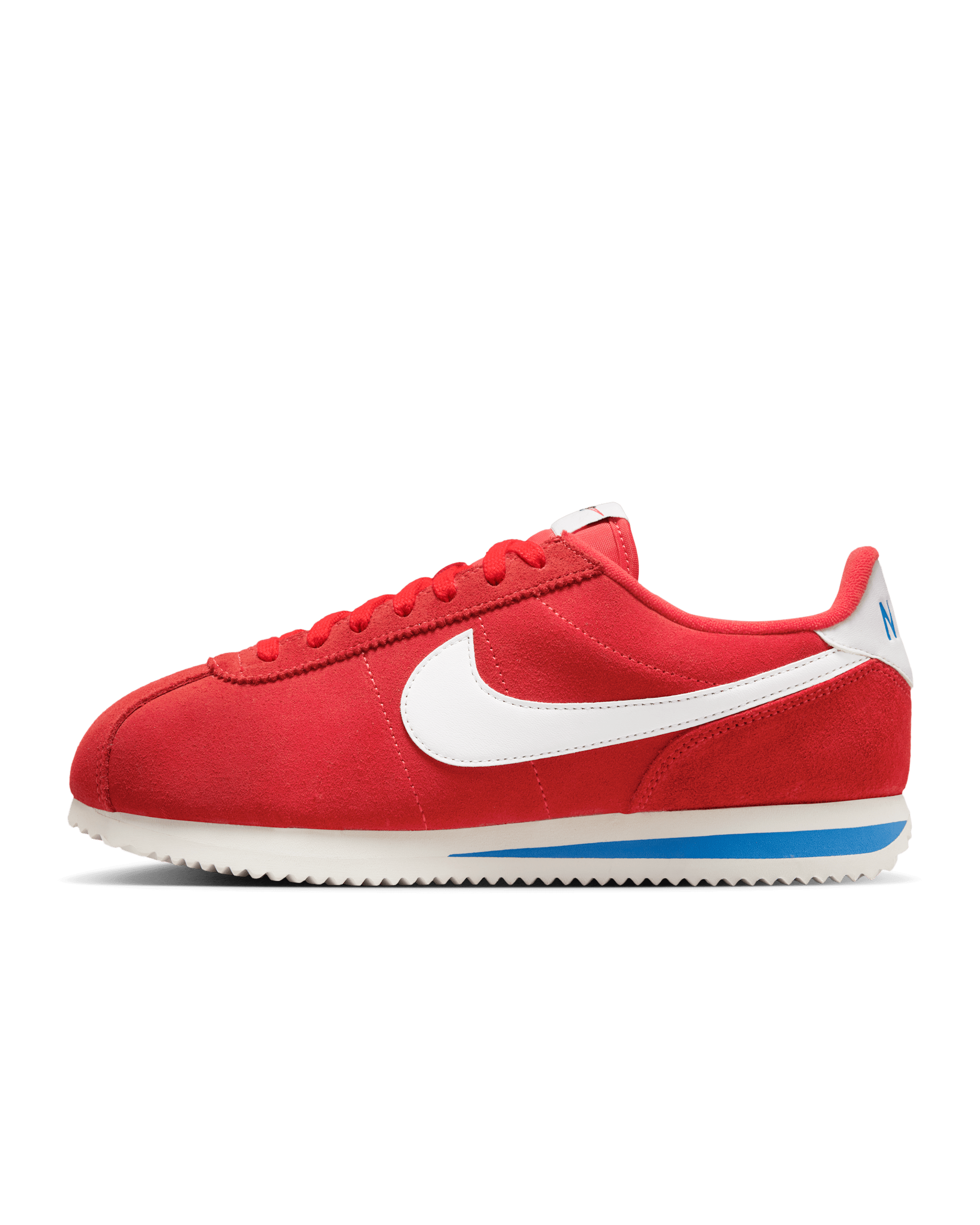 Tenis para mujer Nike Cortez - Carmesí claro/Azul foto claro/Vela/Blanco