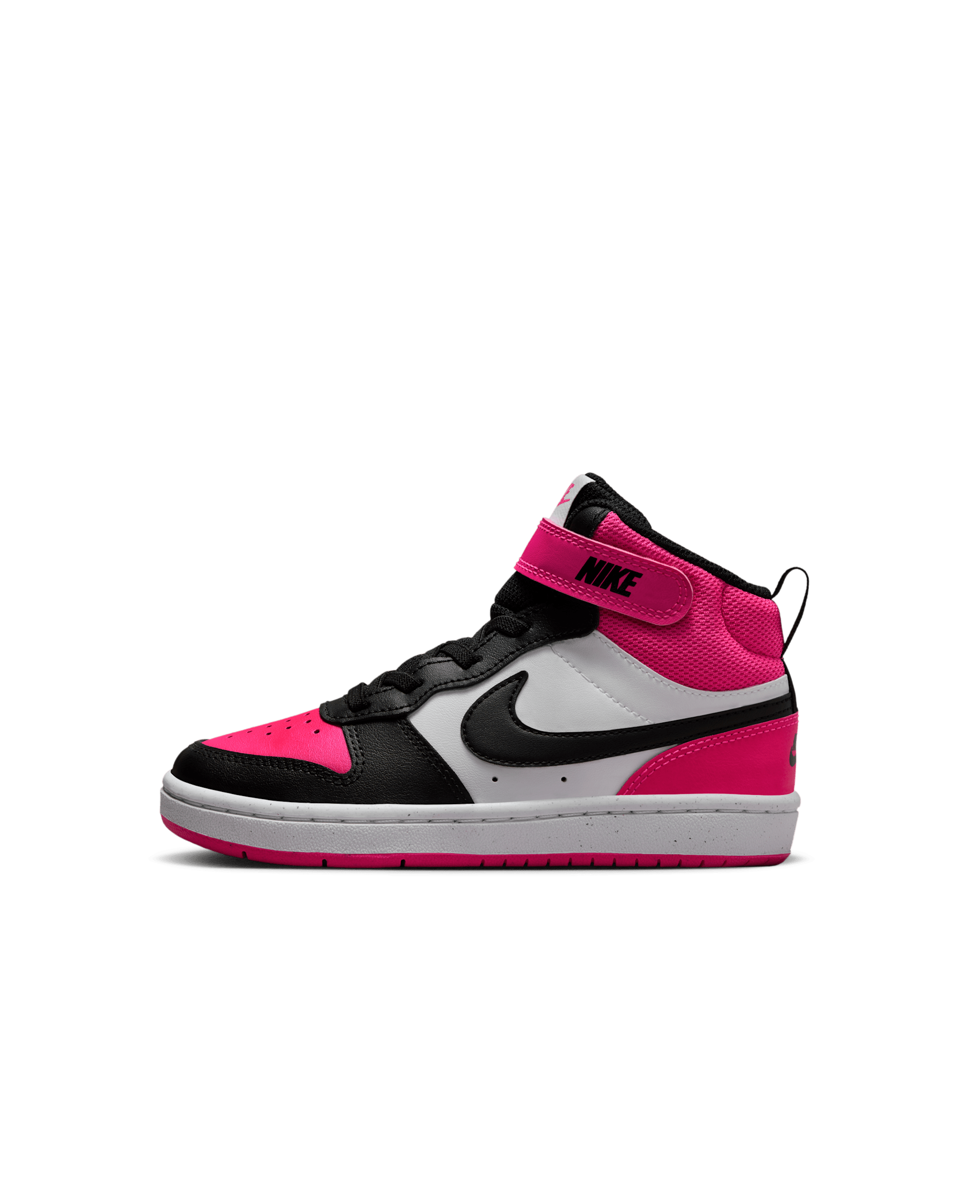 Nike Court Borough Mid 2 Little Kids' Shoes - White/Fierce Pink/Black