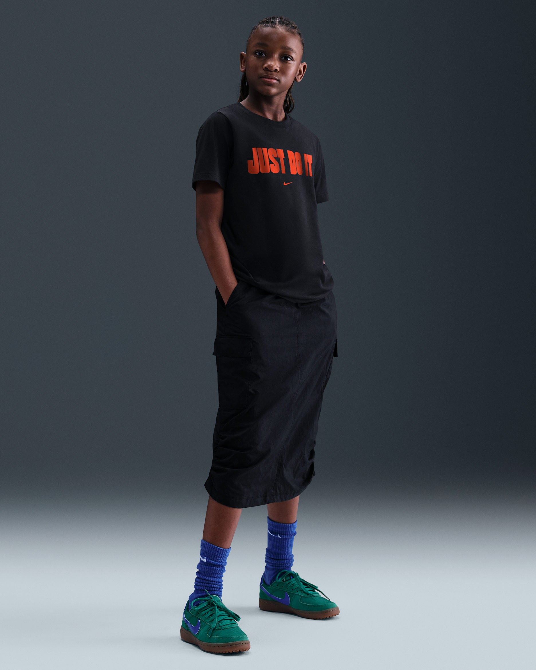Just Do It Big Kids' T-Shirt - Black
