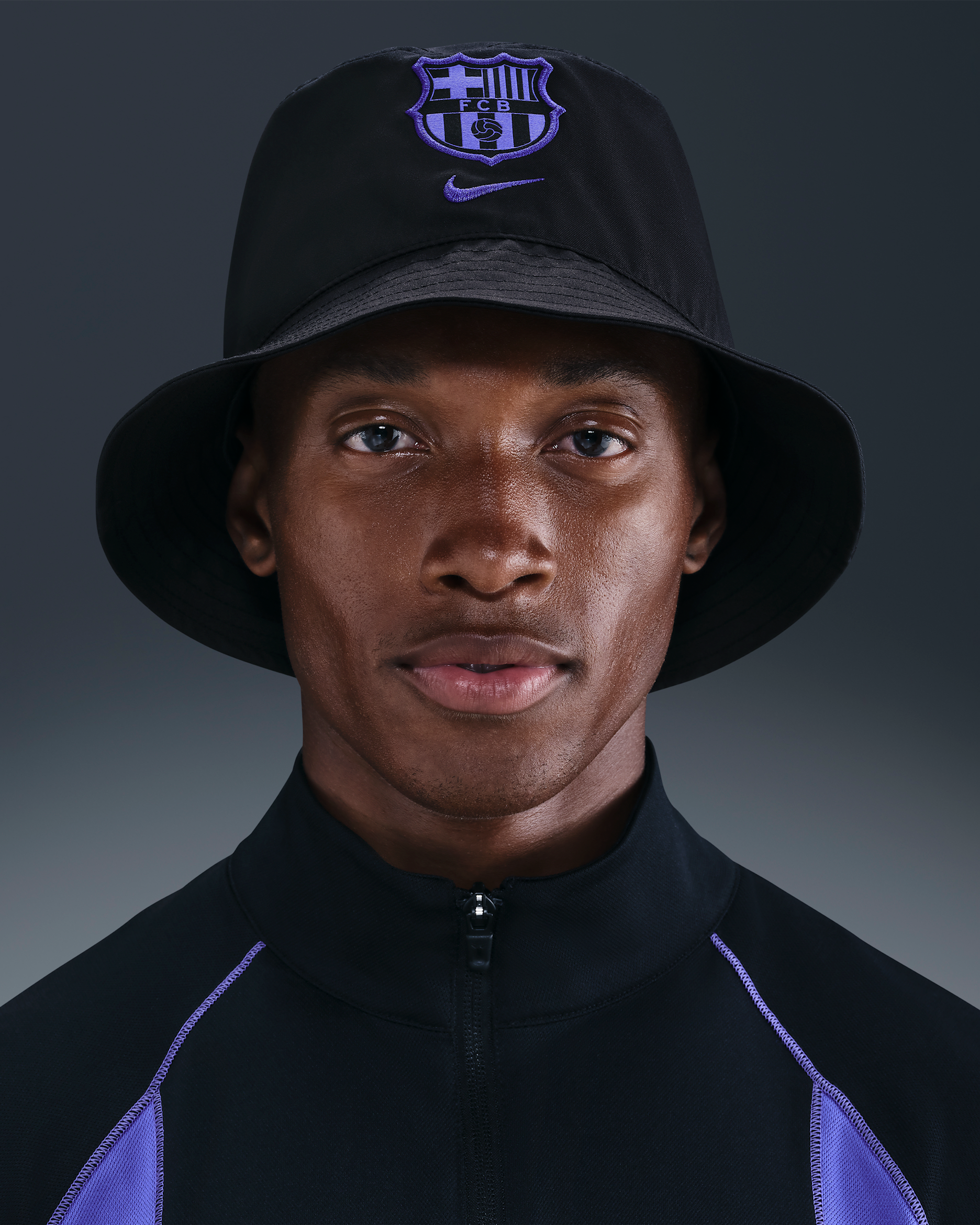 Barcelona Gorra de pescador Nike Apex de la segona equipació 2025/2026 - Negre/Persian Violet