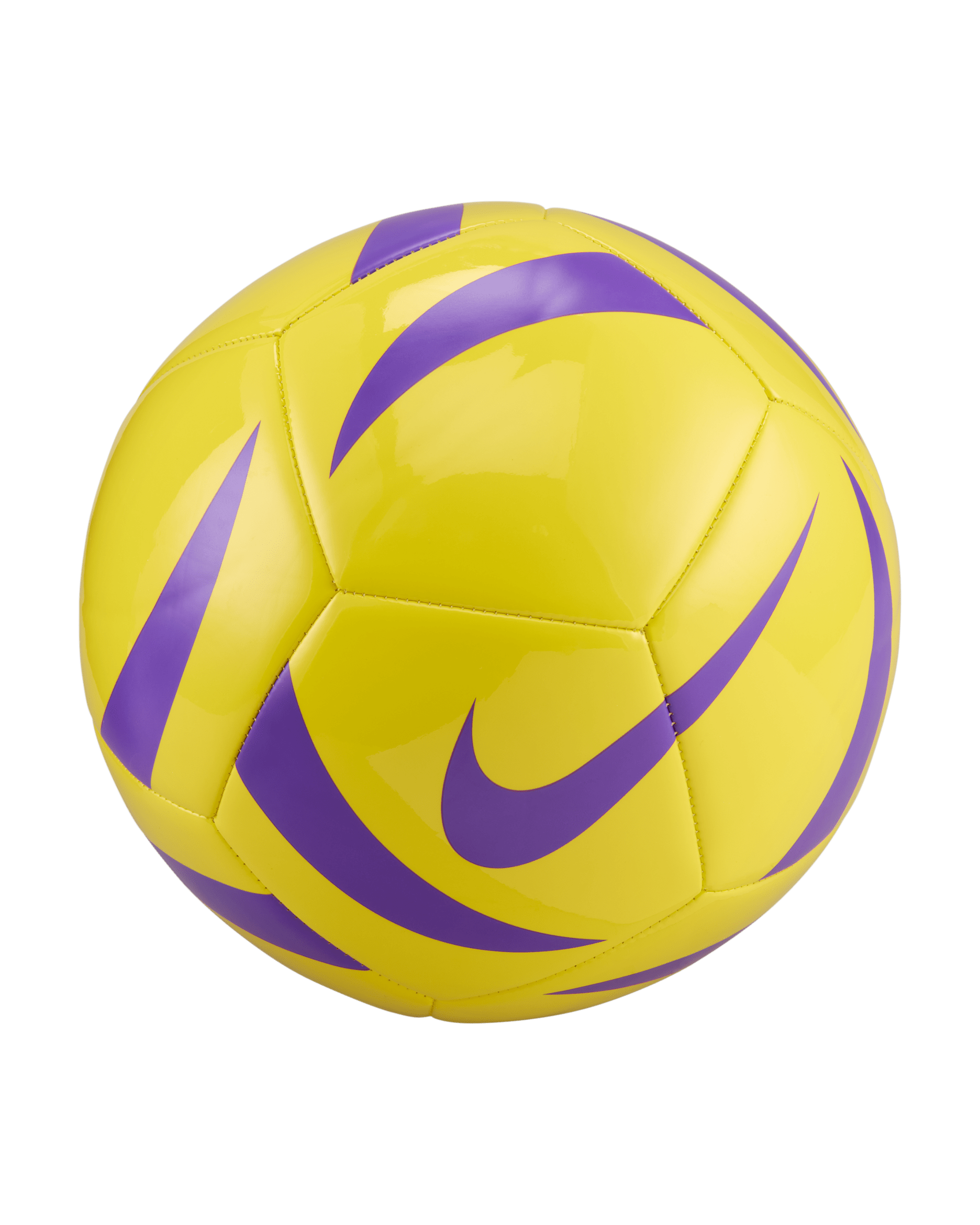 Balón de entrenamiento de fútbol Nike Pitch - Amarillo/Morado feroz/Morado feroz