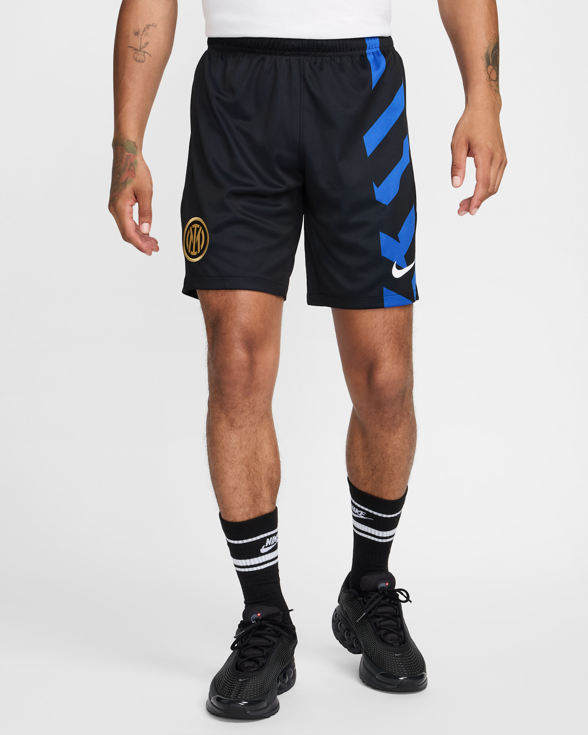 Inter Milan 2024/25 Stadium Home Men's Nike Dri-FIT Football Replica Shorts - Black/Lyon Blue/White