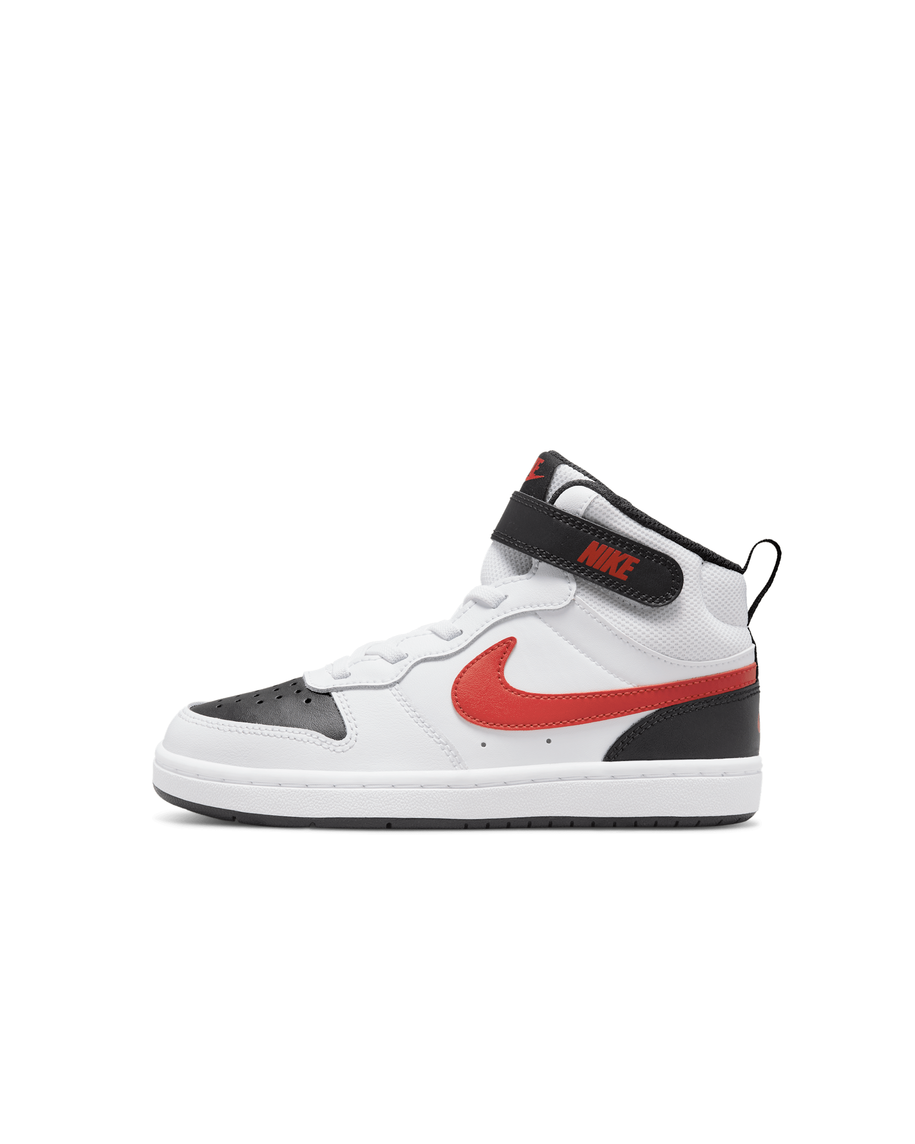 Nike Court Borough Mid 2 Little Kids' Shoes - White/Black/University Red