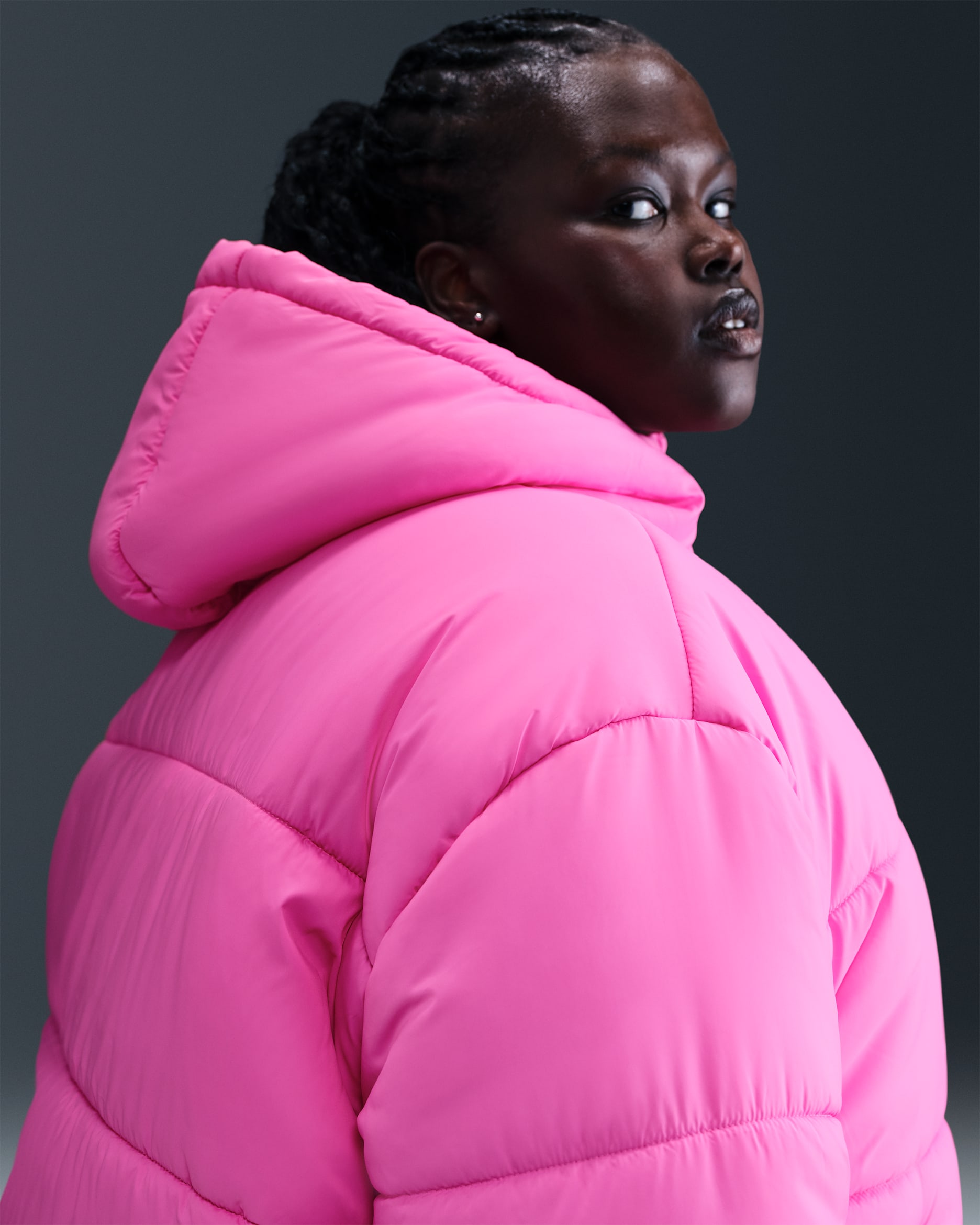 Nike Sportswear Classic Puffer Women's Therma-FIT Loose Hooded Jacket (Plus Size)