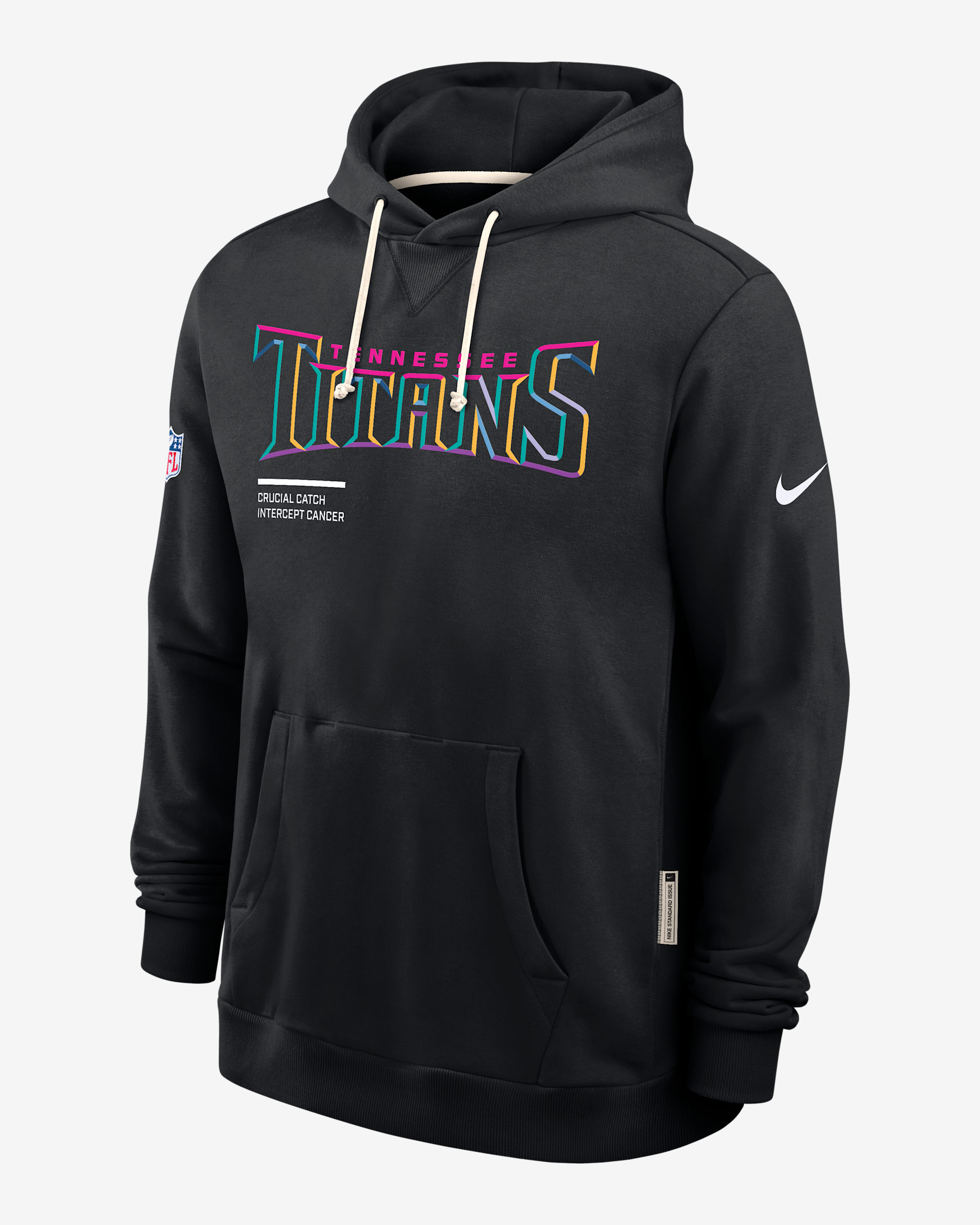 Tennessee Titans Crucial Catch Sideline Men's Nike Dri-FIT NFL Pullover Hoodie - Black