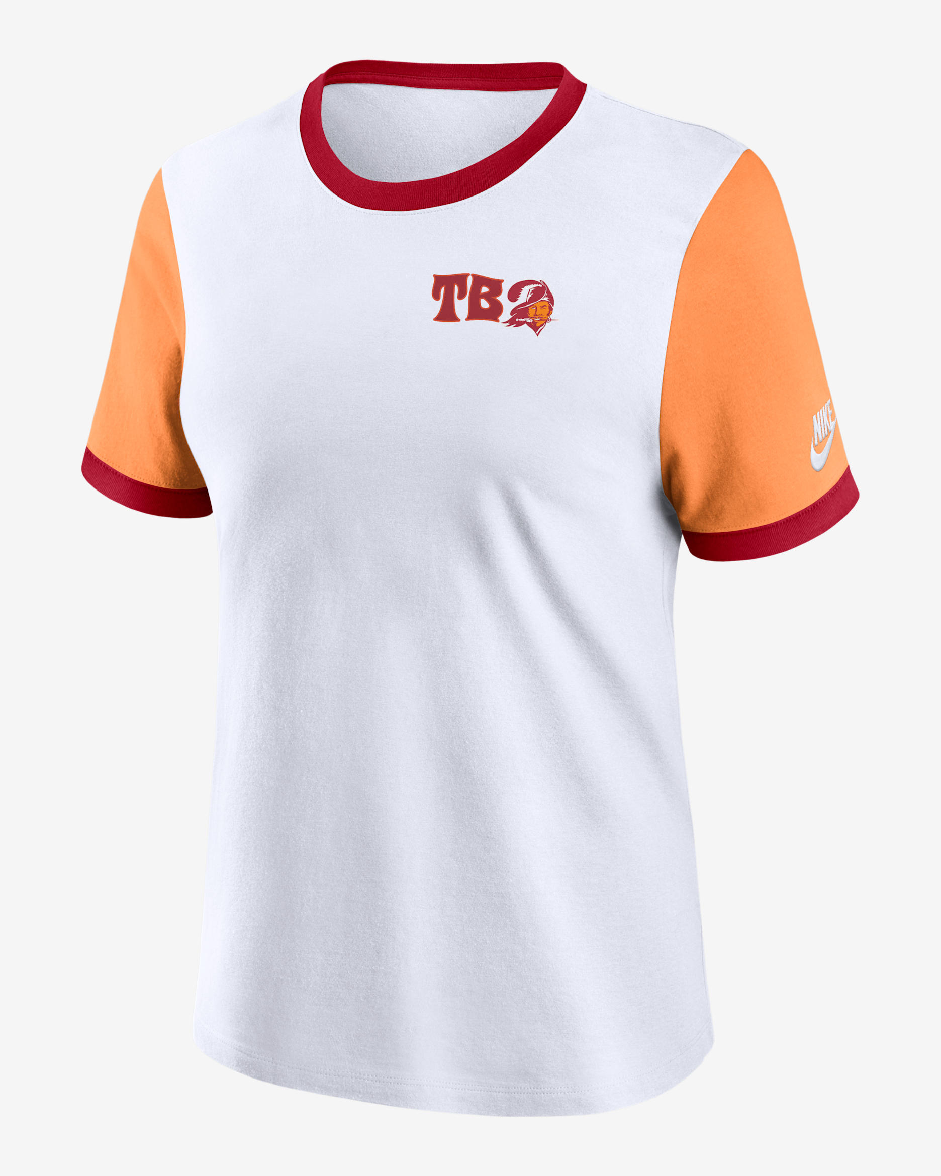Tampa Bay Buccaneers Rewind Women's Nike NFL Ringer T-Shirt - White