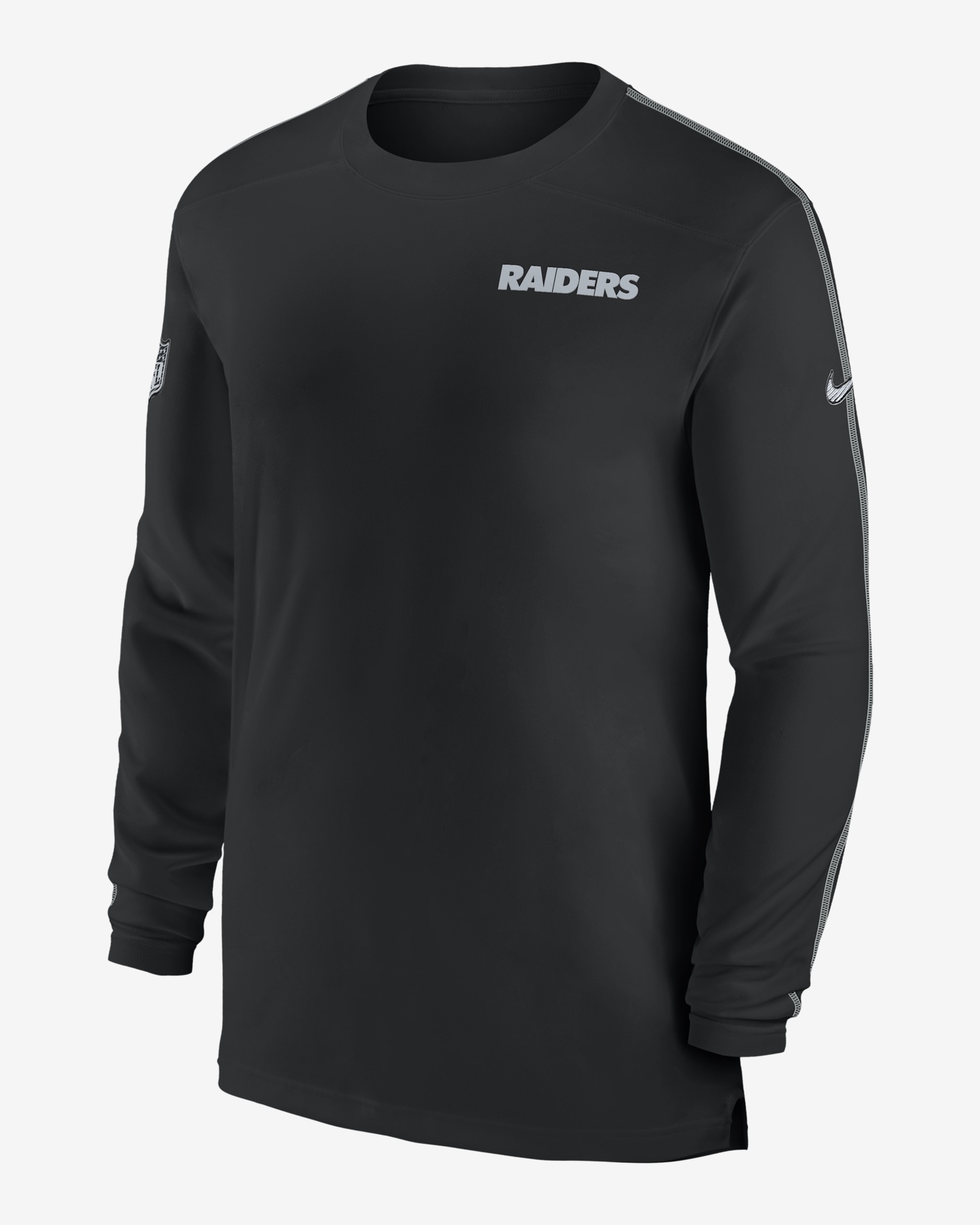 Las Vegas Raiders Sideline Coach Men's Nike Dri-FIT NFL Long-Sleeve Top - Black