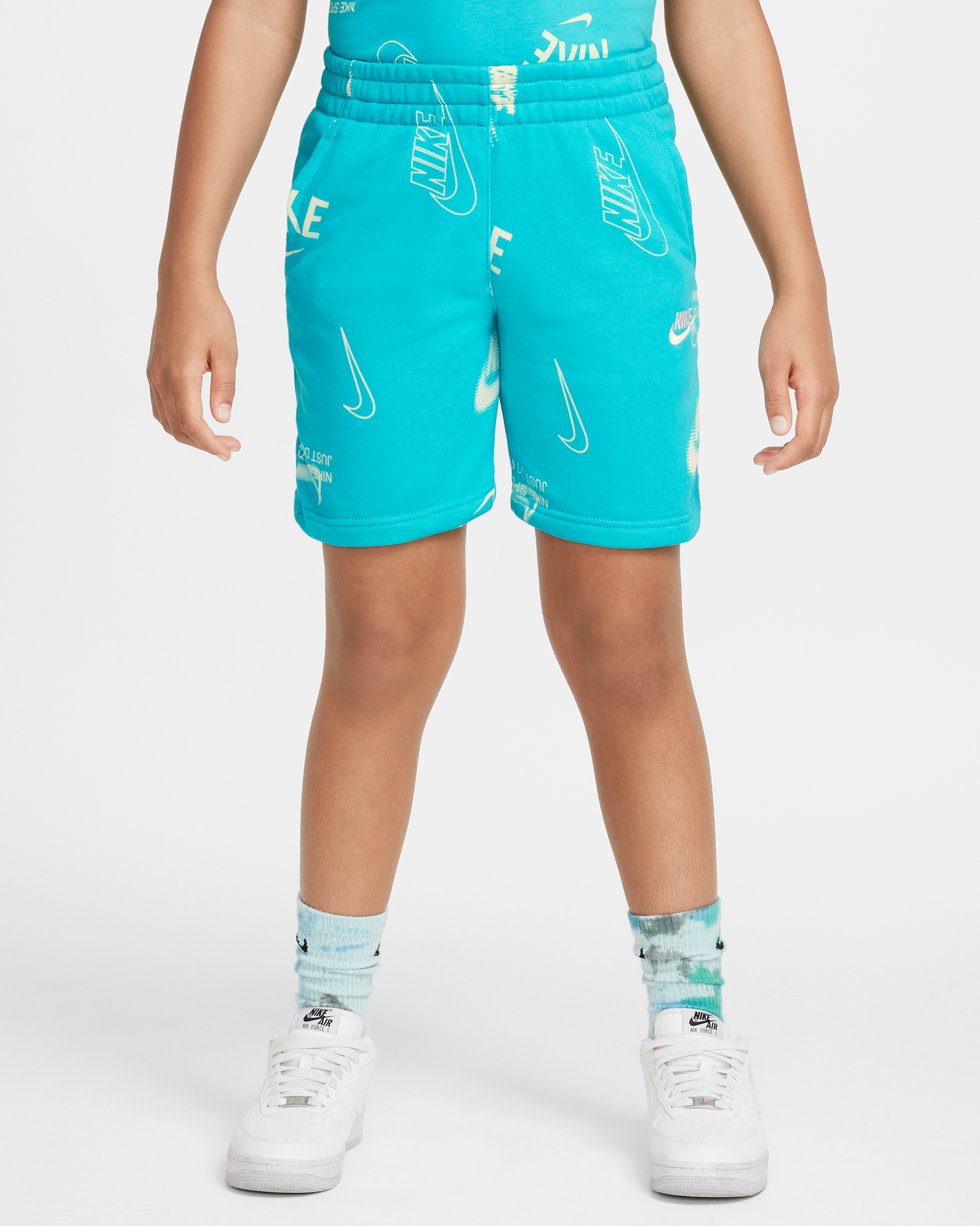 Nike Sportswear Club Big Kids' French Terry Shorts - Dusty Cactus/Dusty Cactus/White