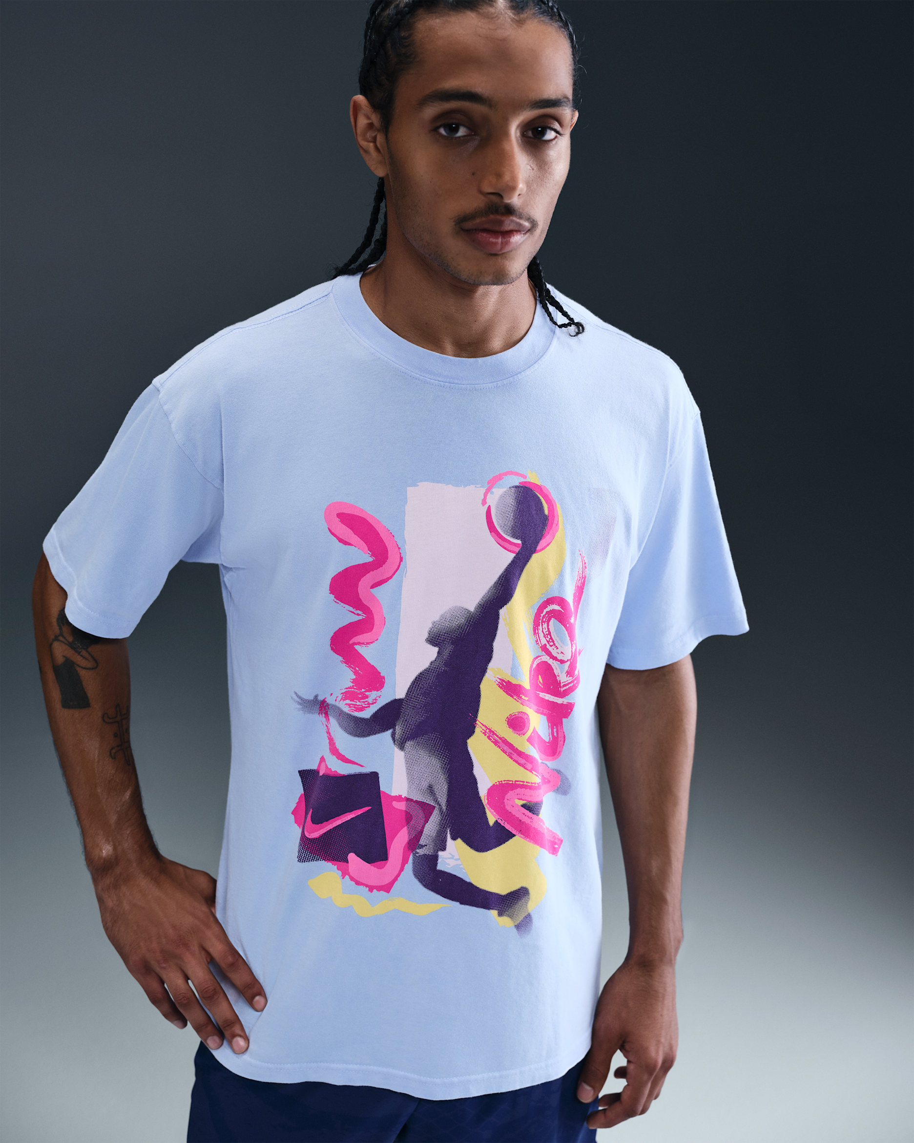 Nike Men's Max90 Basketball T-Shirt - Aluminum