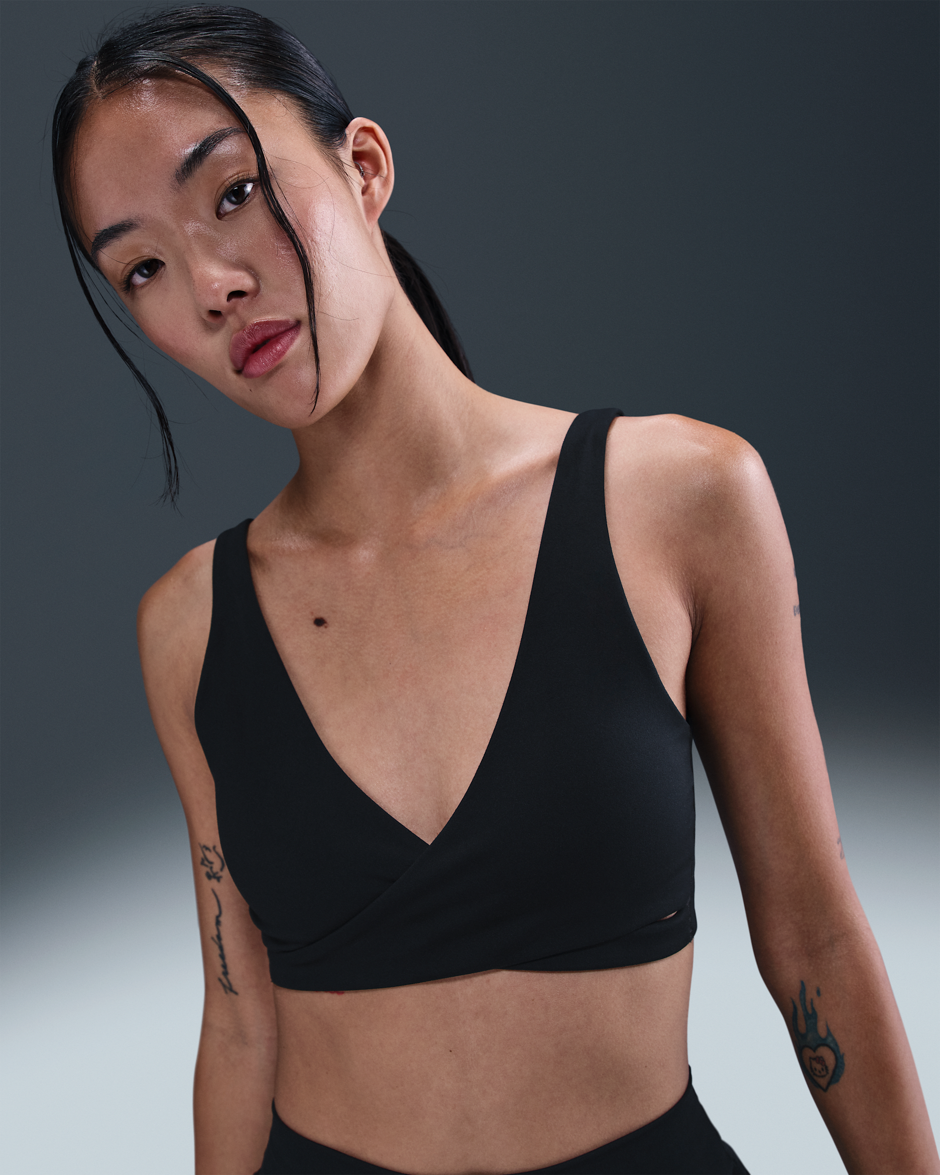 Nike One Women's Light-Support Padded Sports Bra - Black/Dark Smoke Grey