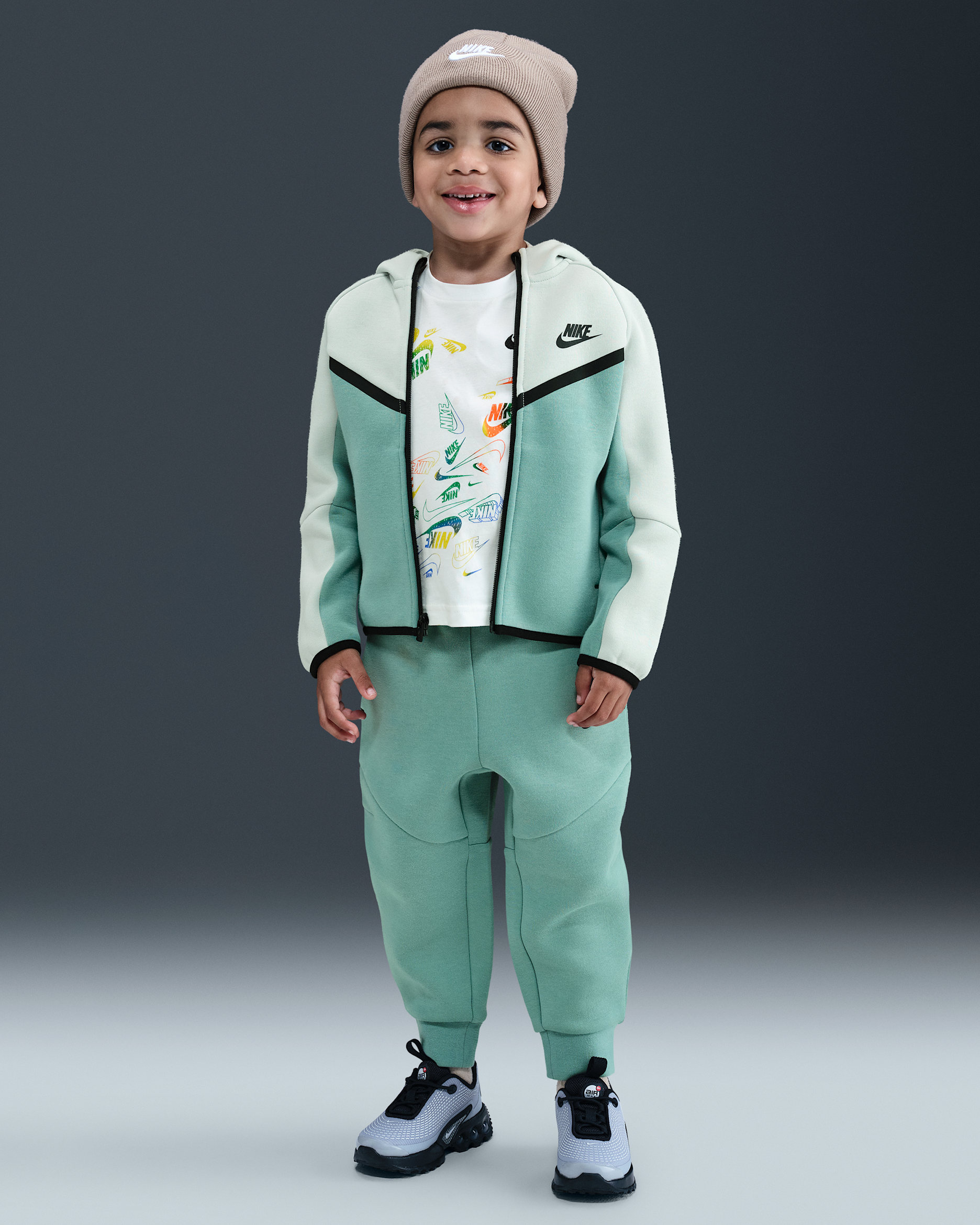 Nike Sportswear Toddler Tech Fleece 2-Piece Full-Zip Set - Cannon