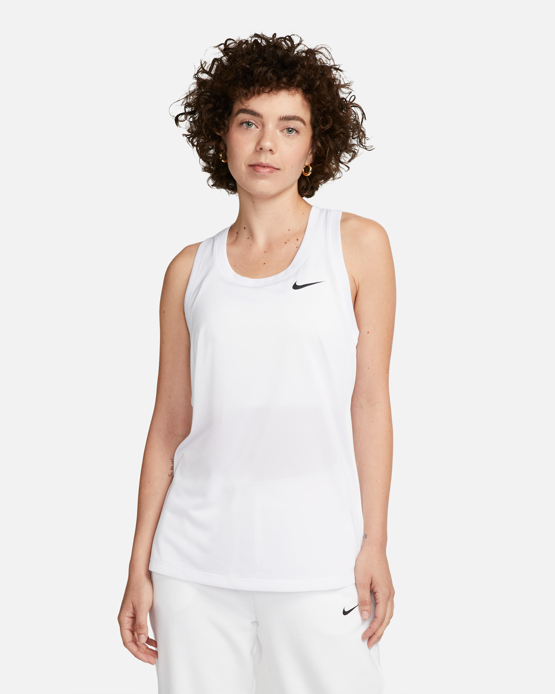 Nike Dri-FIT Women's Racerback Tank - White/Black