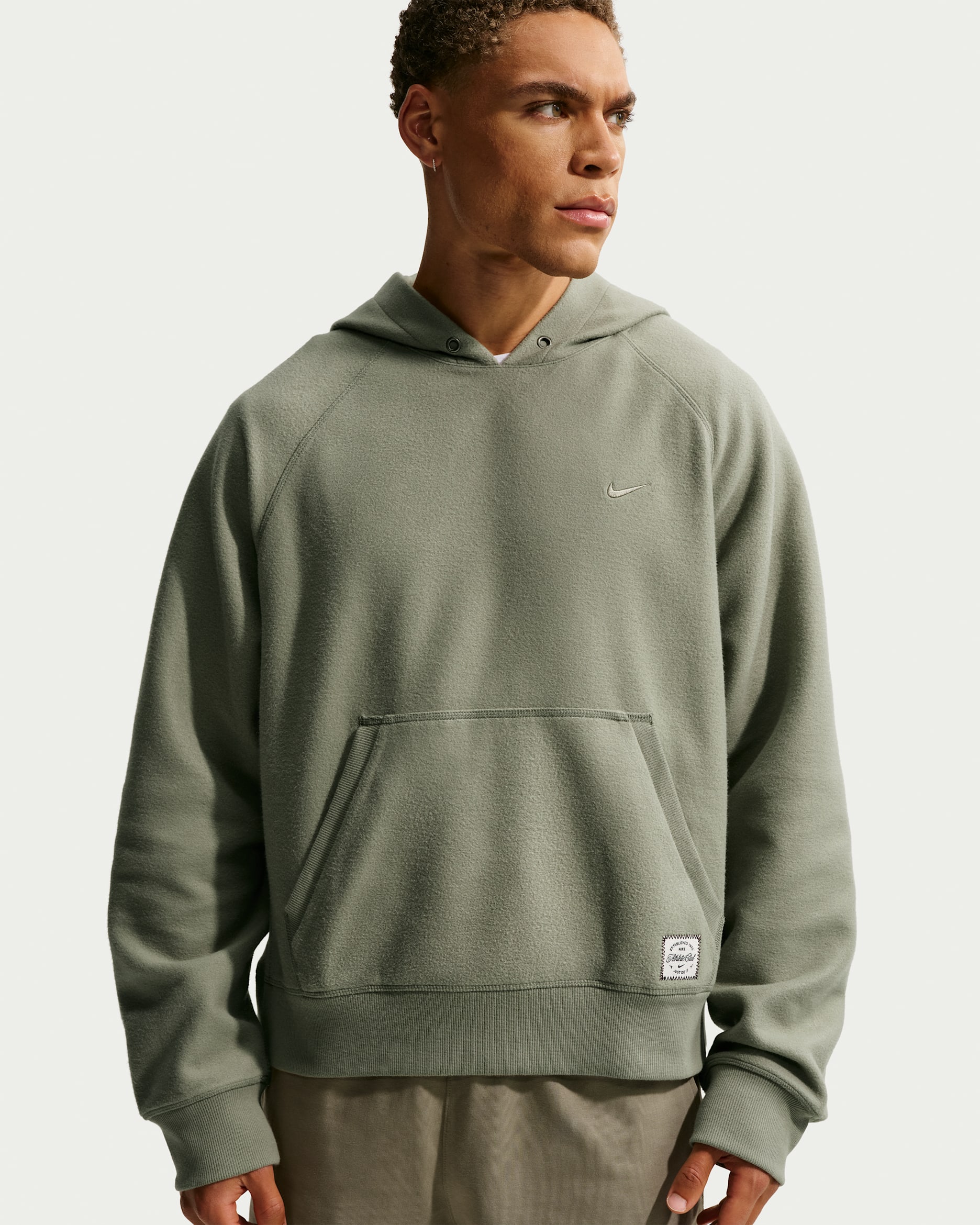 Nike Men's N.A.C. Dri-FIT Fleece Pullover Training Hoodie - Light Army/Light Army