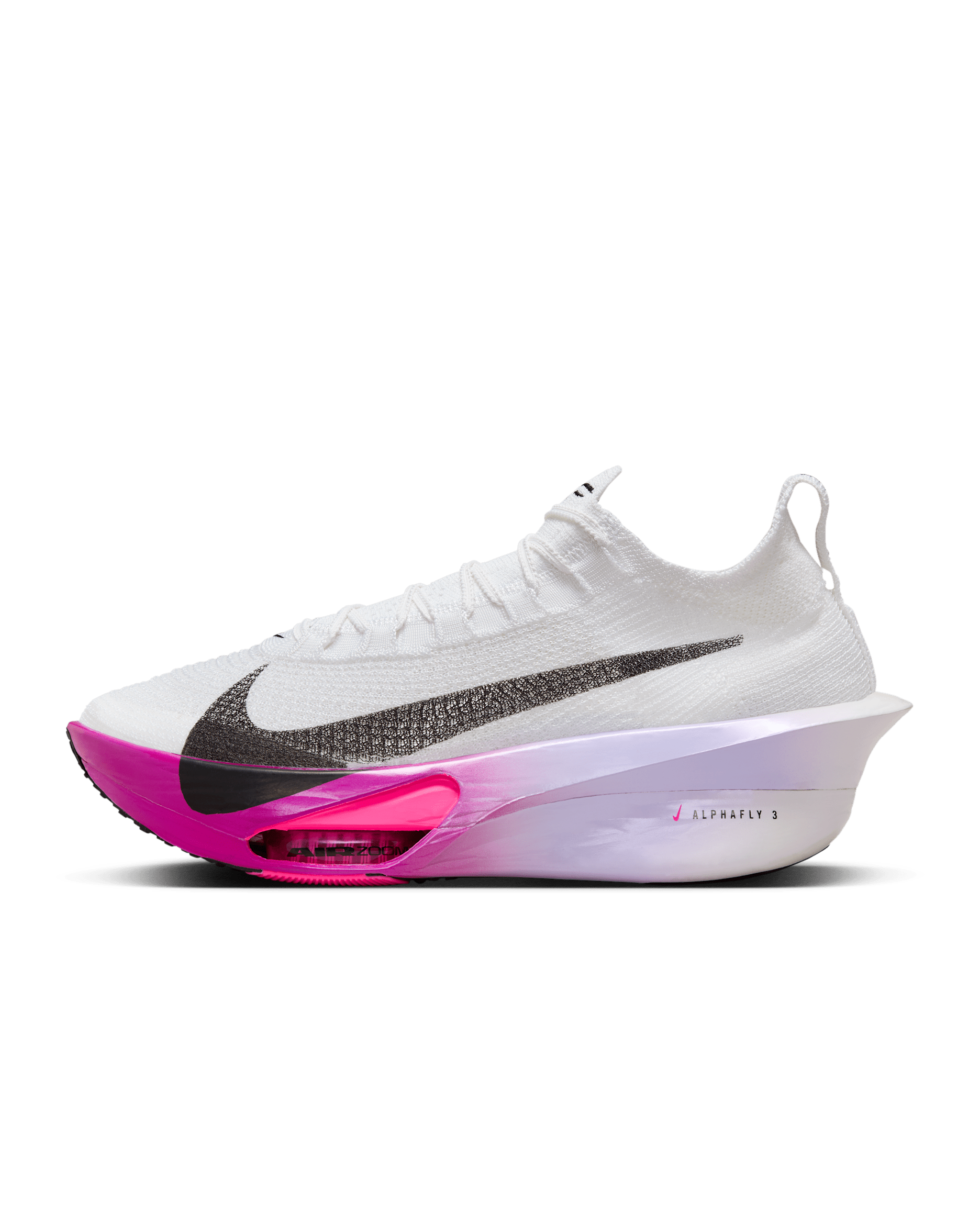 Nike Alphafly 3 Men's Road Racing Shoes - White/Purple Agate/Vivid Grape/Black