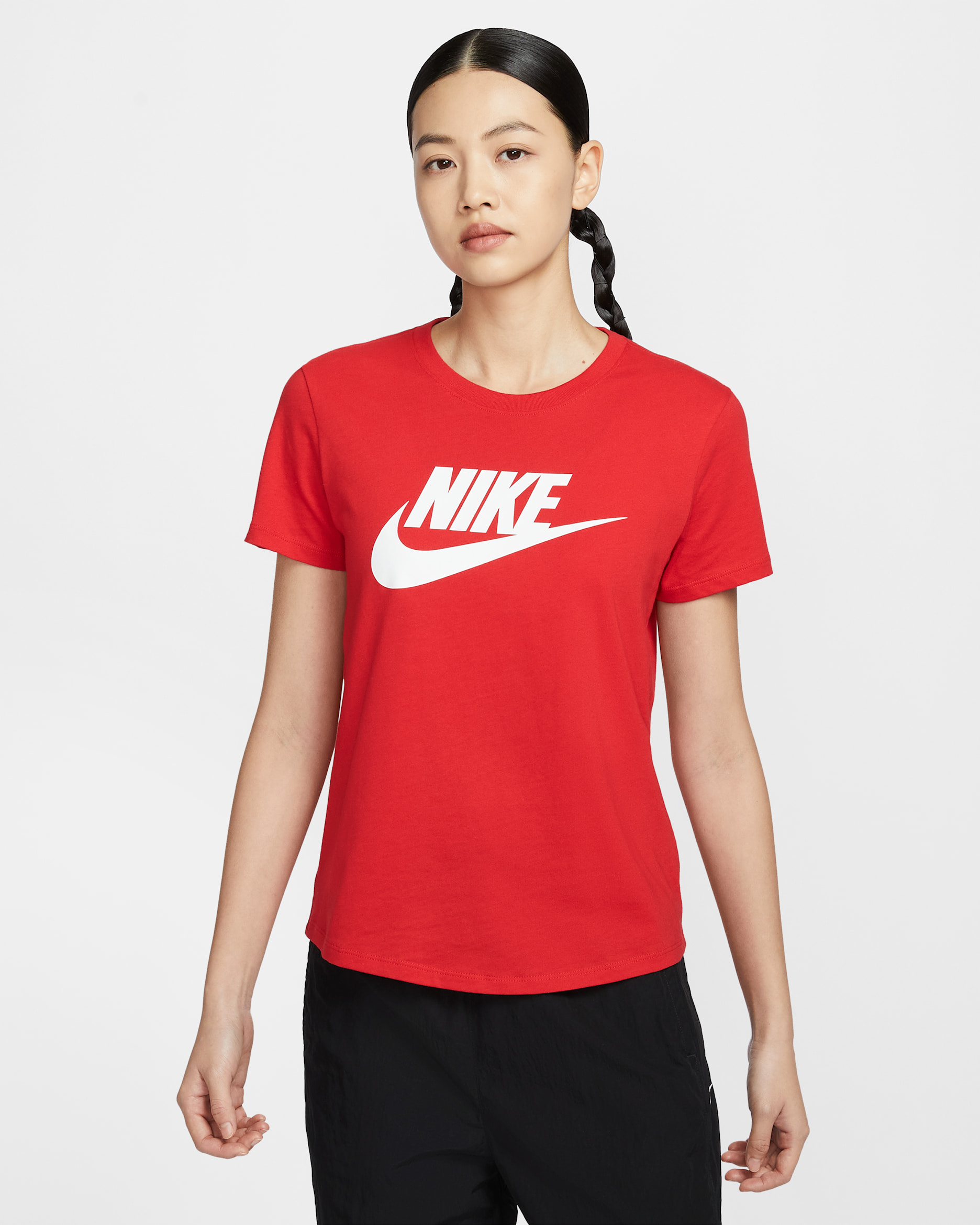 Nike Sportswear Essentials Women's Logo T-Shirt - University Red/White