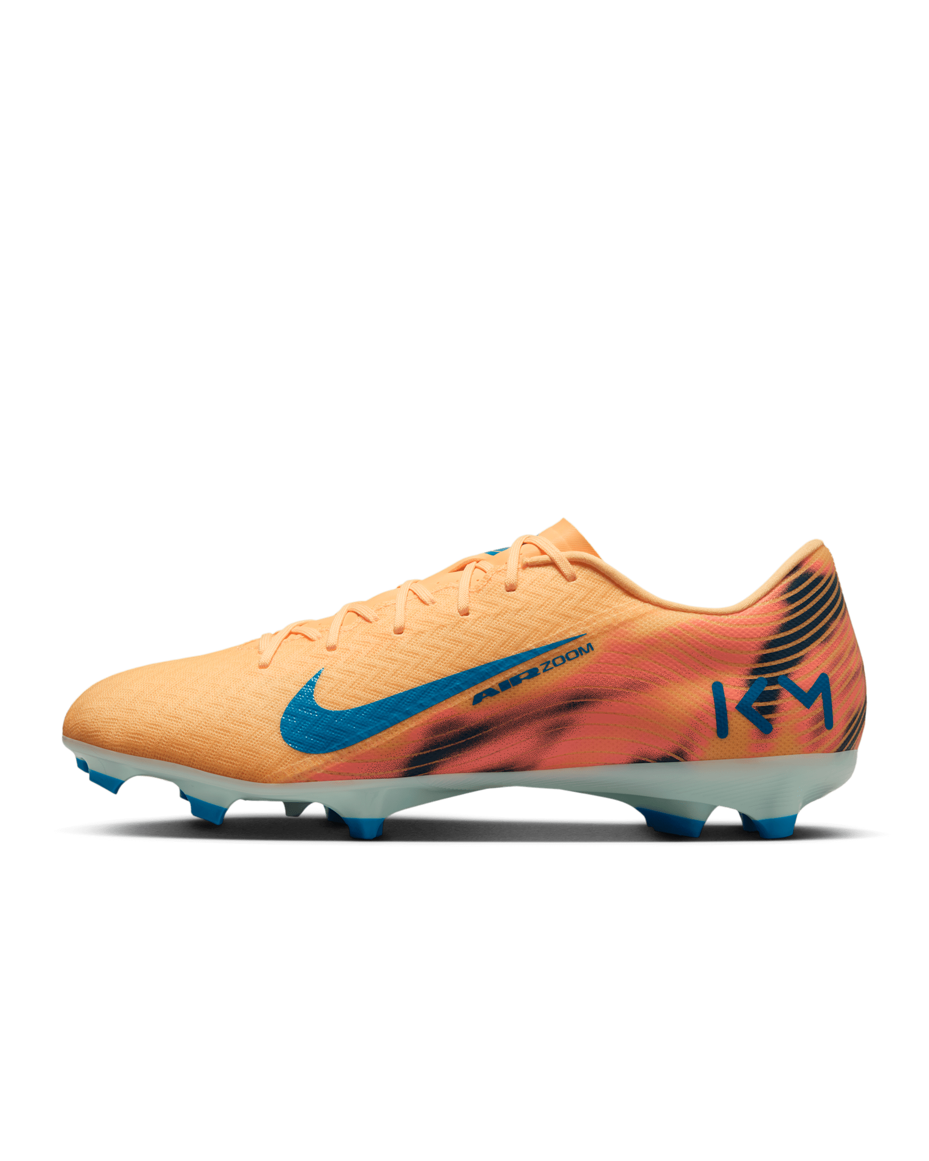 Nike Mercurial Vapor 16 Academy 'Kylian Mbappé' Multi-Ground Low-Top Football Boot - Melon Tint/Igloo/Neo Turquoise