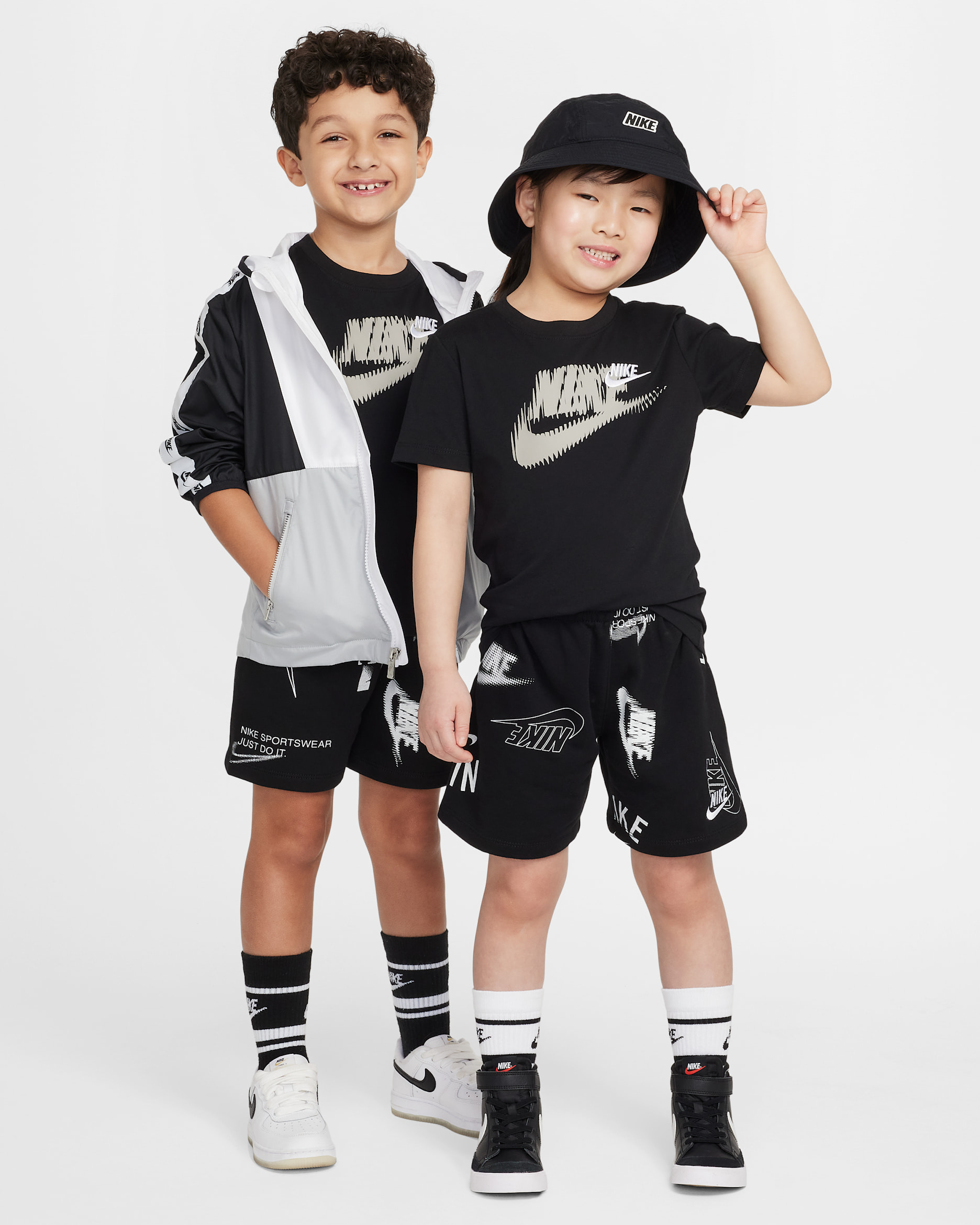 Conjunto de 2 piezas con shorts Energy Nike para preescolar - Negro