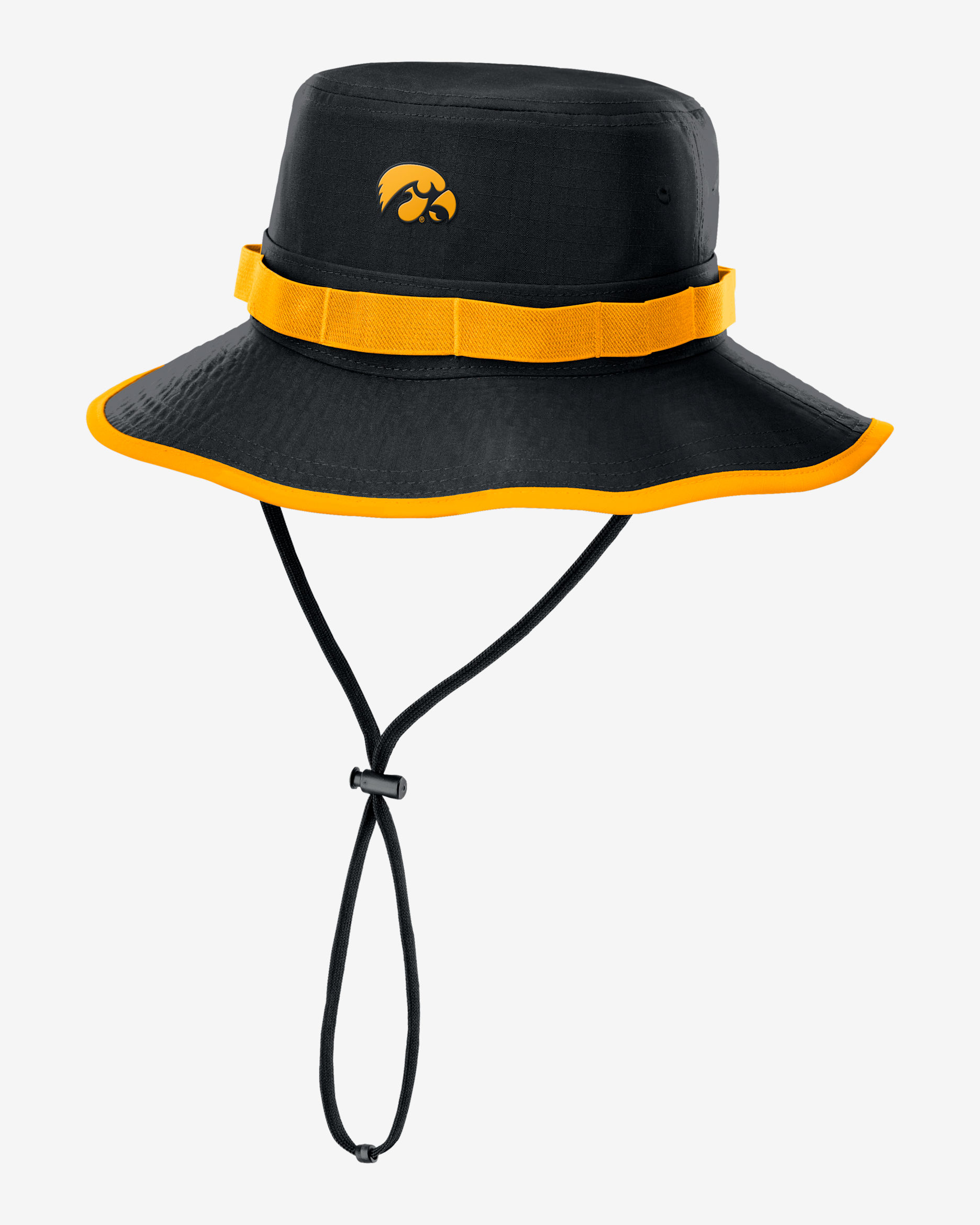 Gorro tipo pescador universitario Nike Dri-FIT para hombre Iowa Sideline Apex Gameday Boonie - Negro