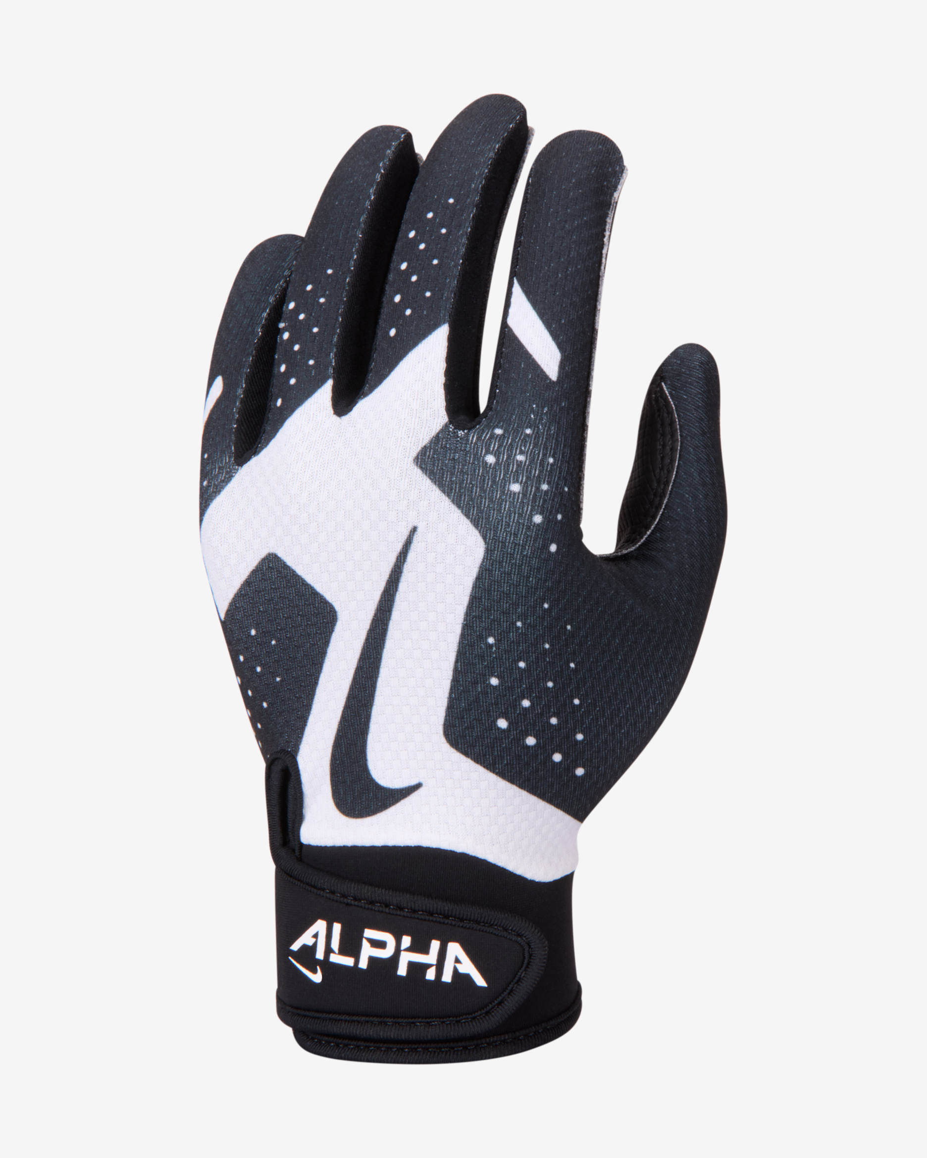 Guantes de bateo de tee-ball para niños Nike Alpha 2.0 - Blanco/Negro/Negro
