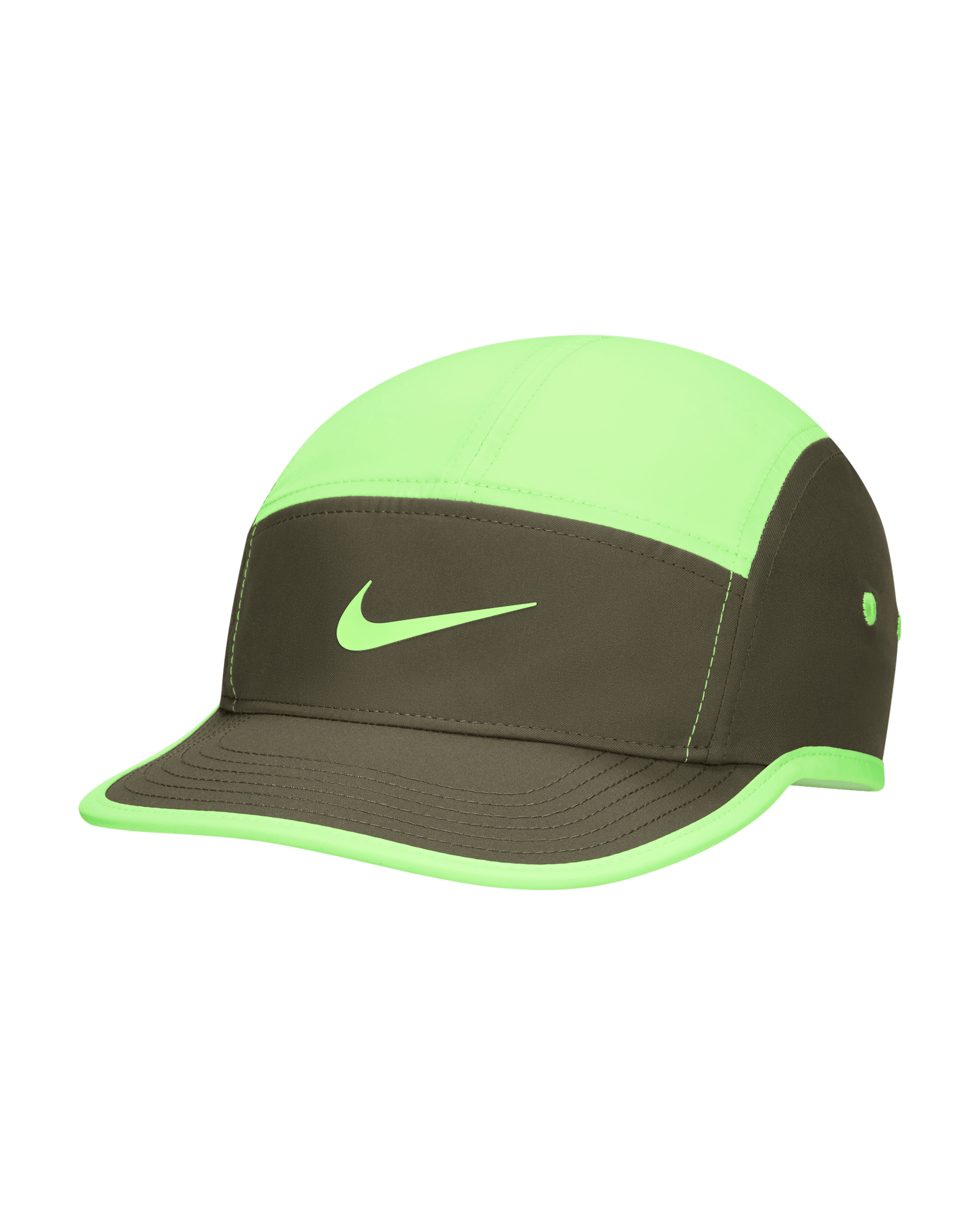 Nike Fly Dri-FIT Unstructured Swoosh Cap - Lime Blast/Medium Olive/Medium Olive/Lime Blast