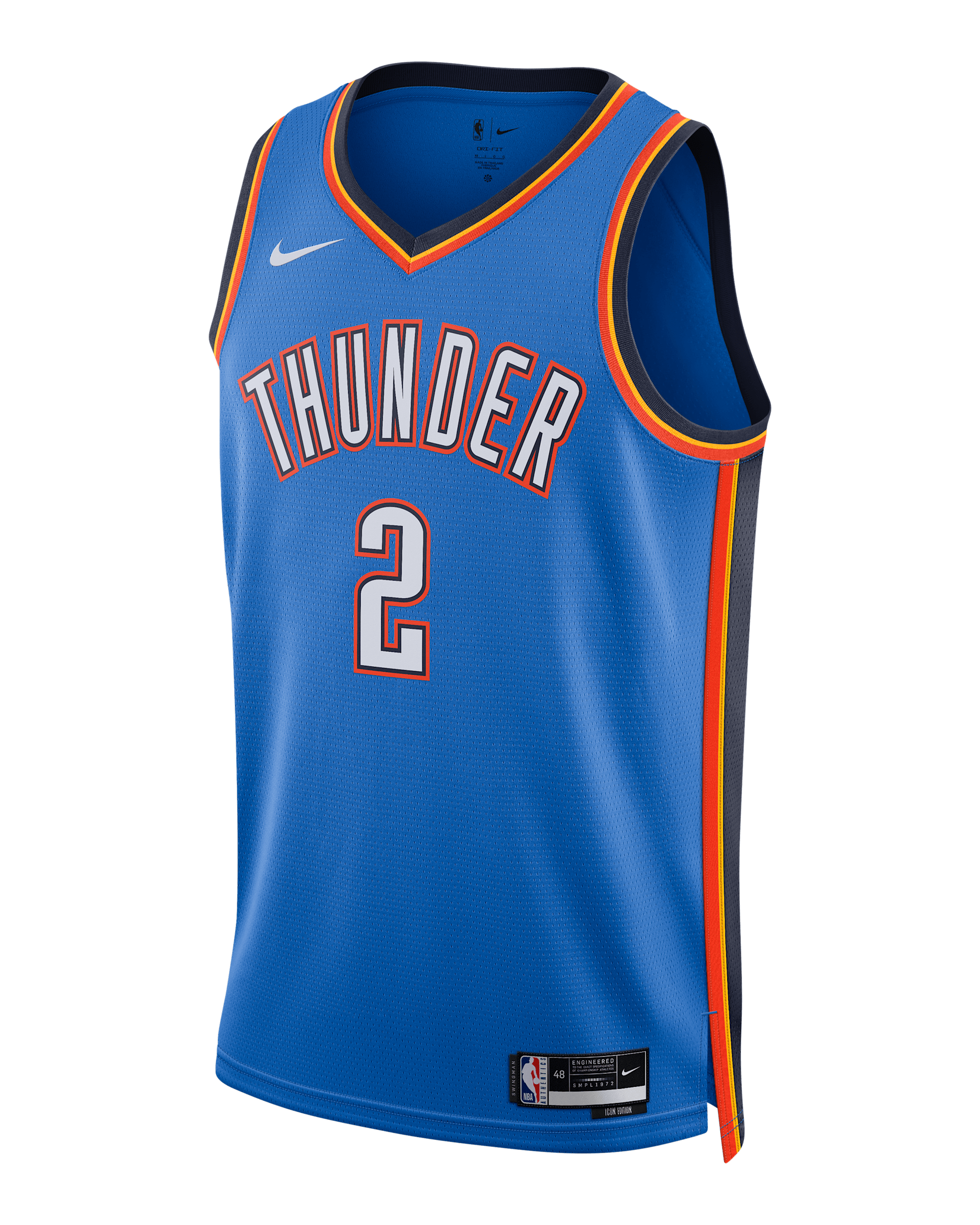 Oklahoma City Thunder Icon Edition Men's Nike Dri-FIT NBA Swingman Jersey - Signal Blue