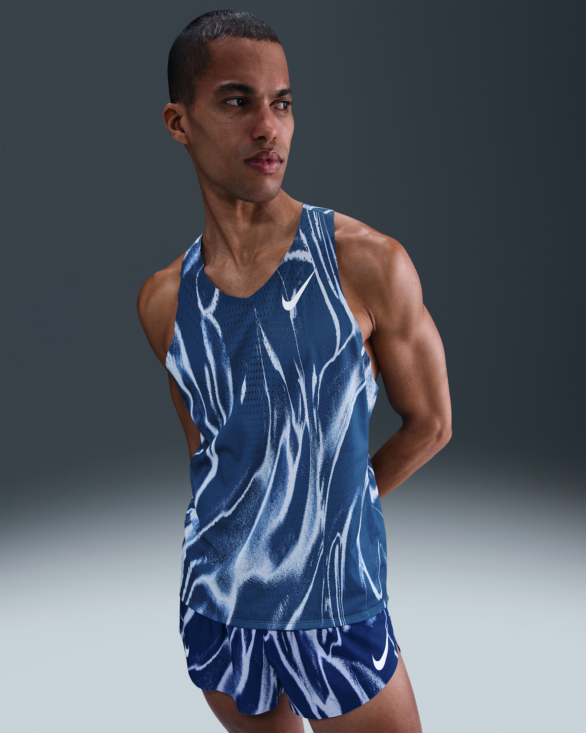 Nike AeroSwift Dri-FIT ADV Erkek Koşu Atleti - Coastal Blue/Beyaz