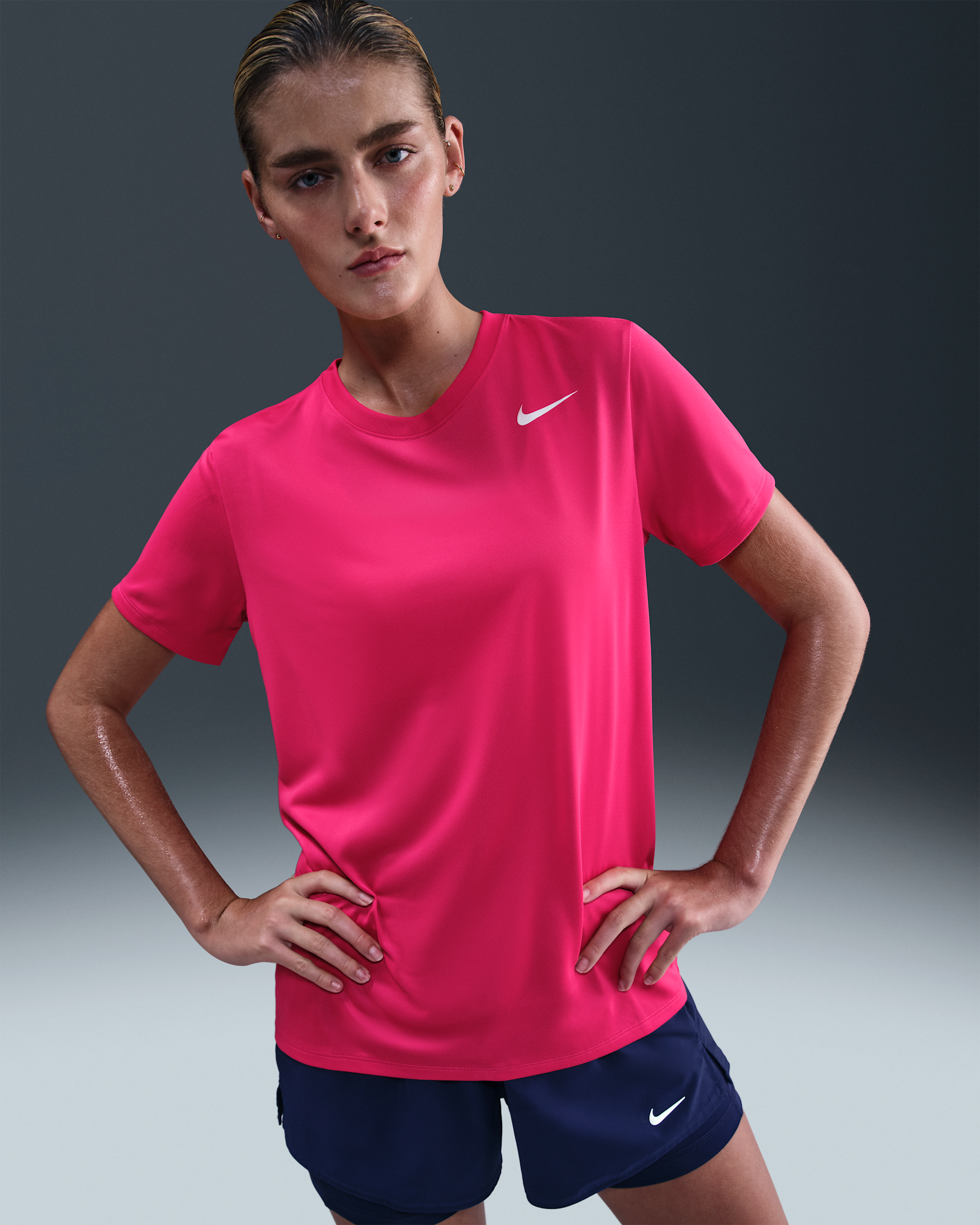 Nike Dri-FIT Women's T-Shirt - Rush Pink/White