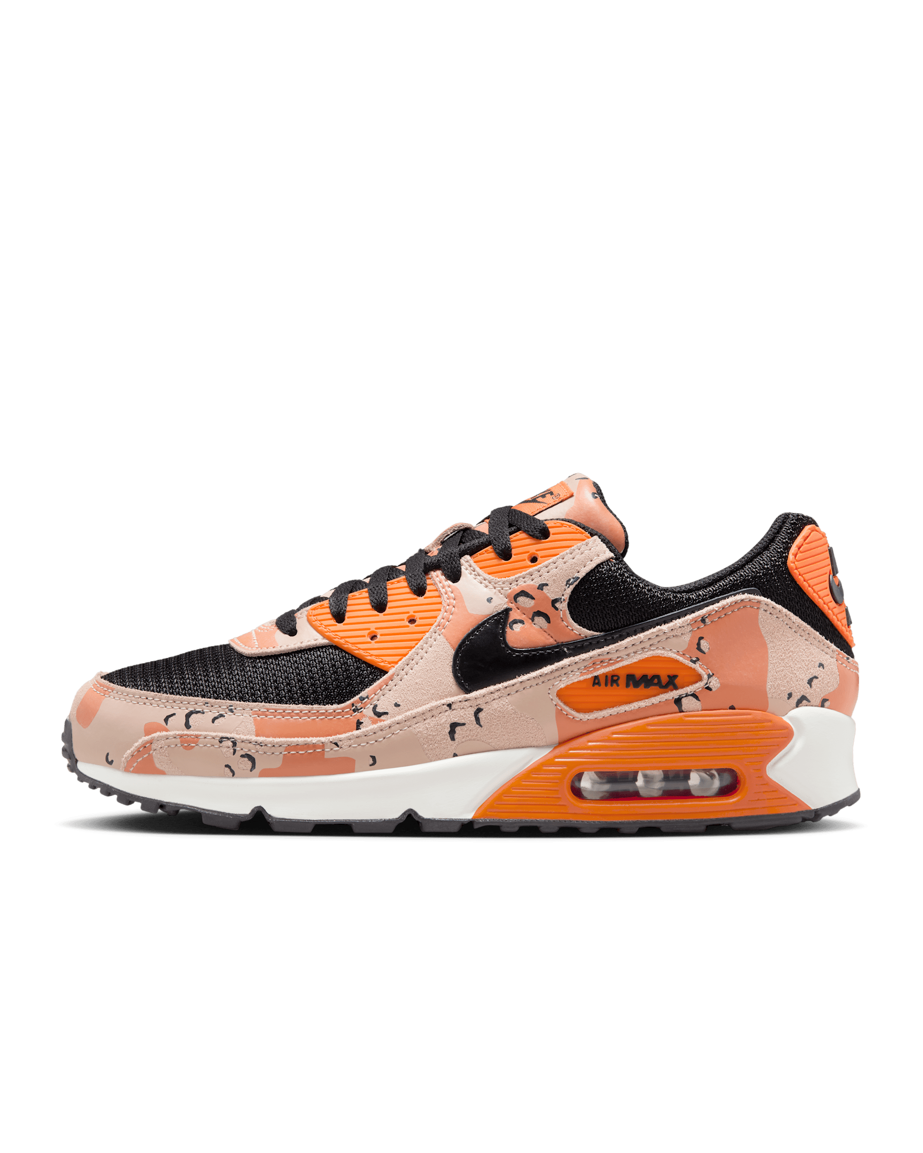 Nike Air Max 90 Premium Men's Shoes - Bio Beige/Safety Orange/Phantom/Black