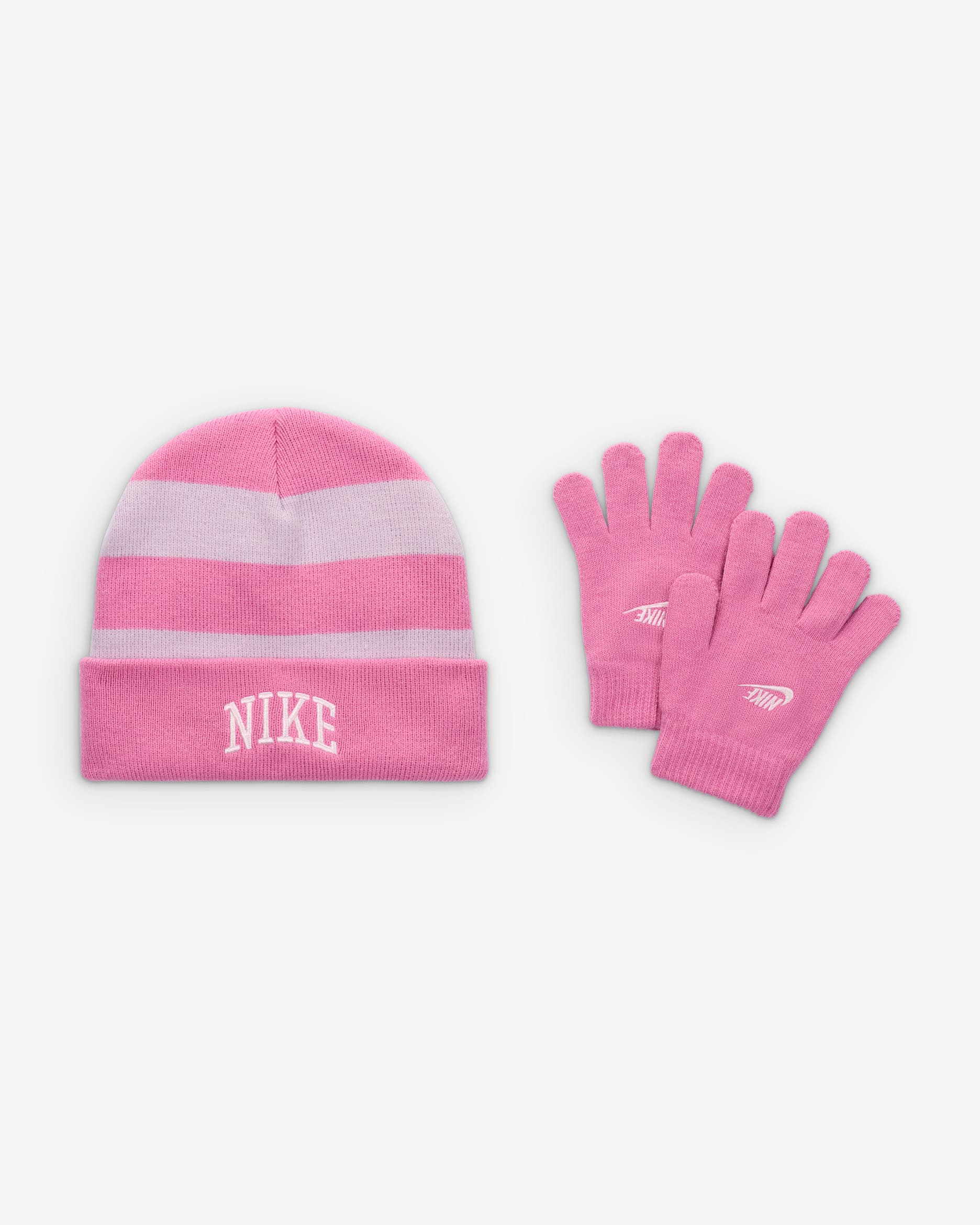 Conjunto de gorro de 2 piezas Chunky Raya Peak para niño talla grande Nike - Flamenco mágico