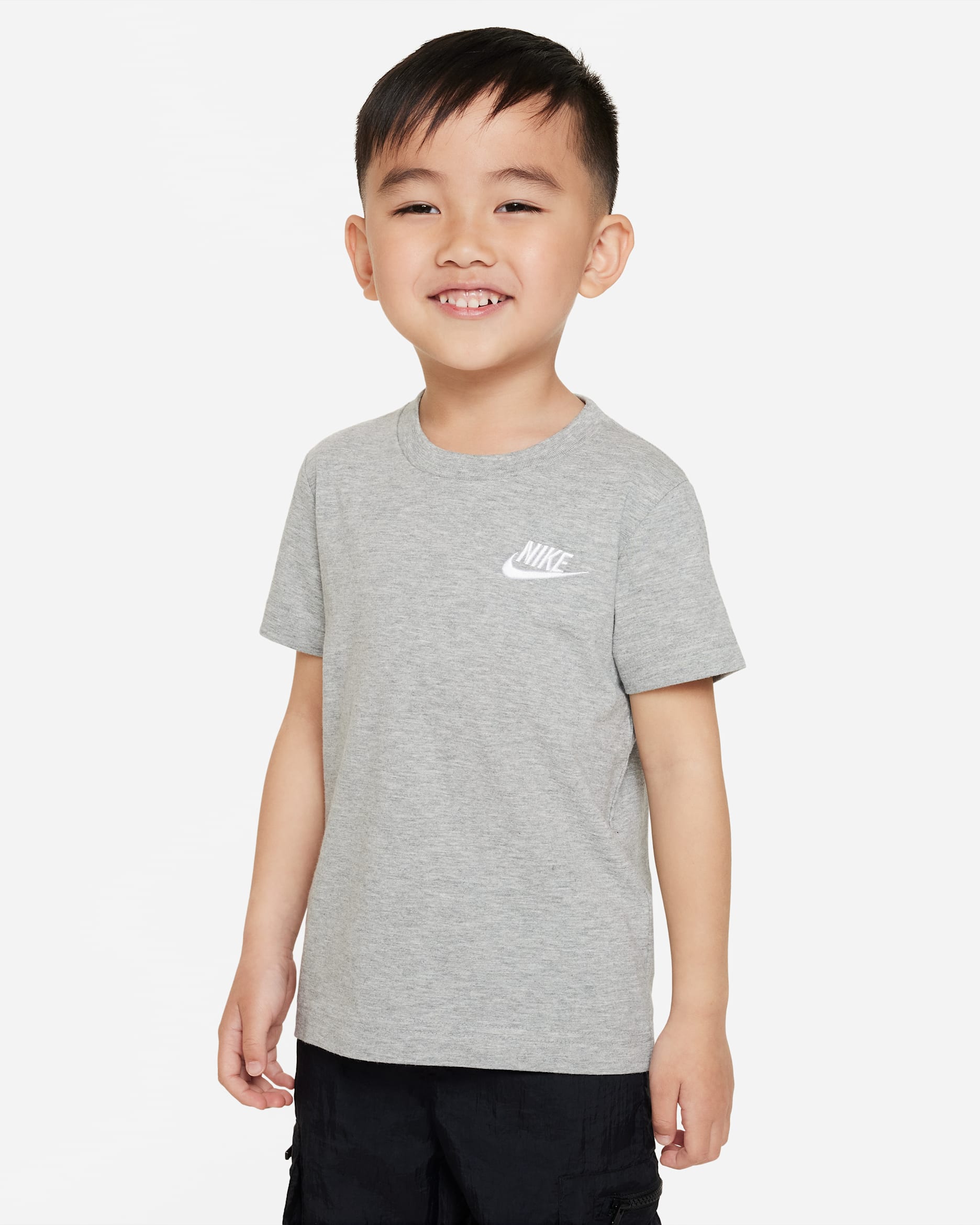 Playera infantil Nike Sportswear - Gris oscuro jaspeado