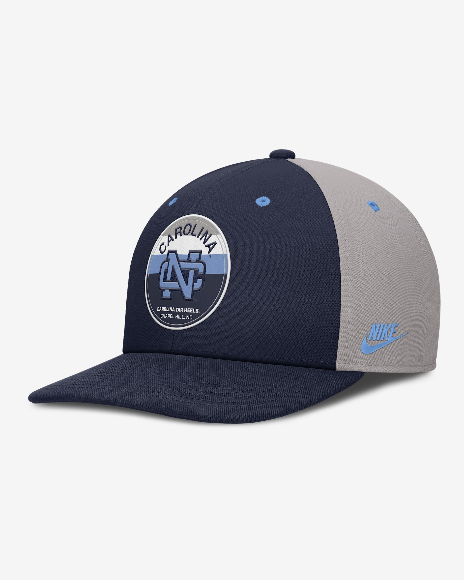 North Carolina Athletic Prep Pro Men's Nike Dri-FIT College Adjustable Hat - Grey/Navy