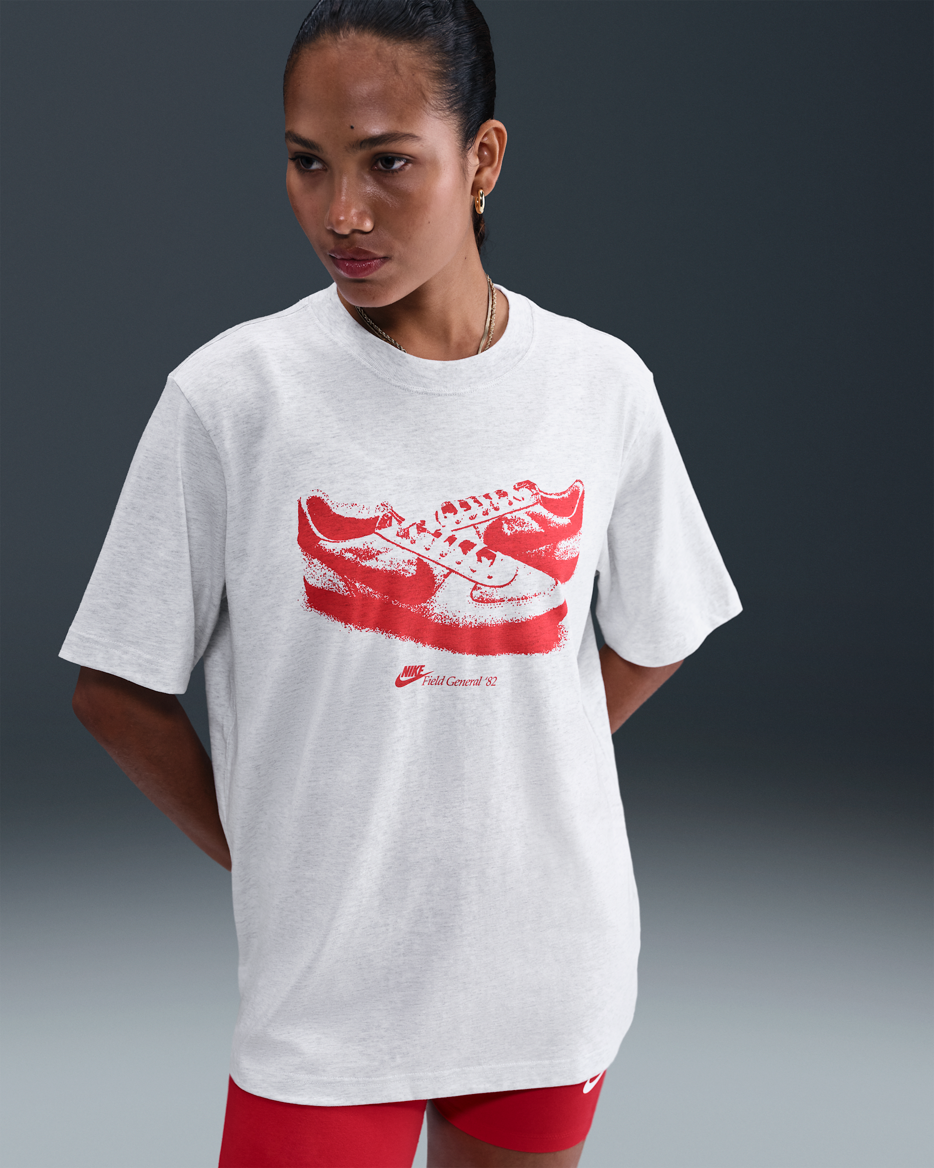 Playera de ajuste holgado Nike Sportswear para mujer - Abedul jaspeado