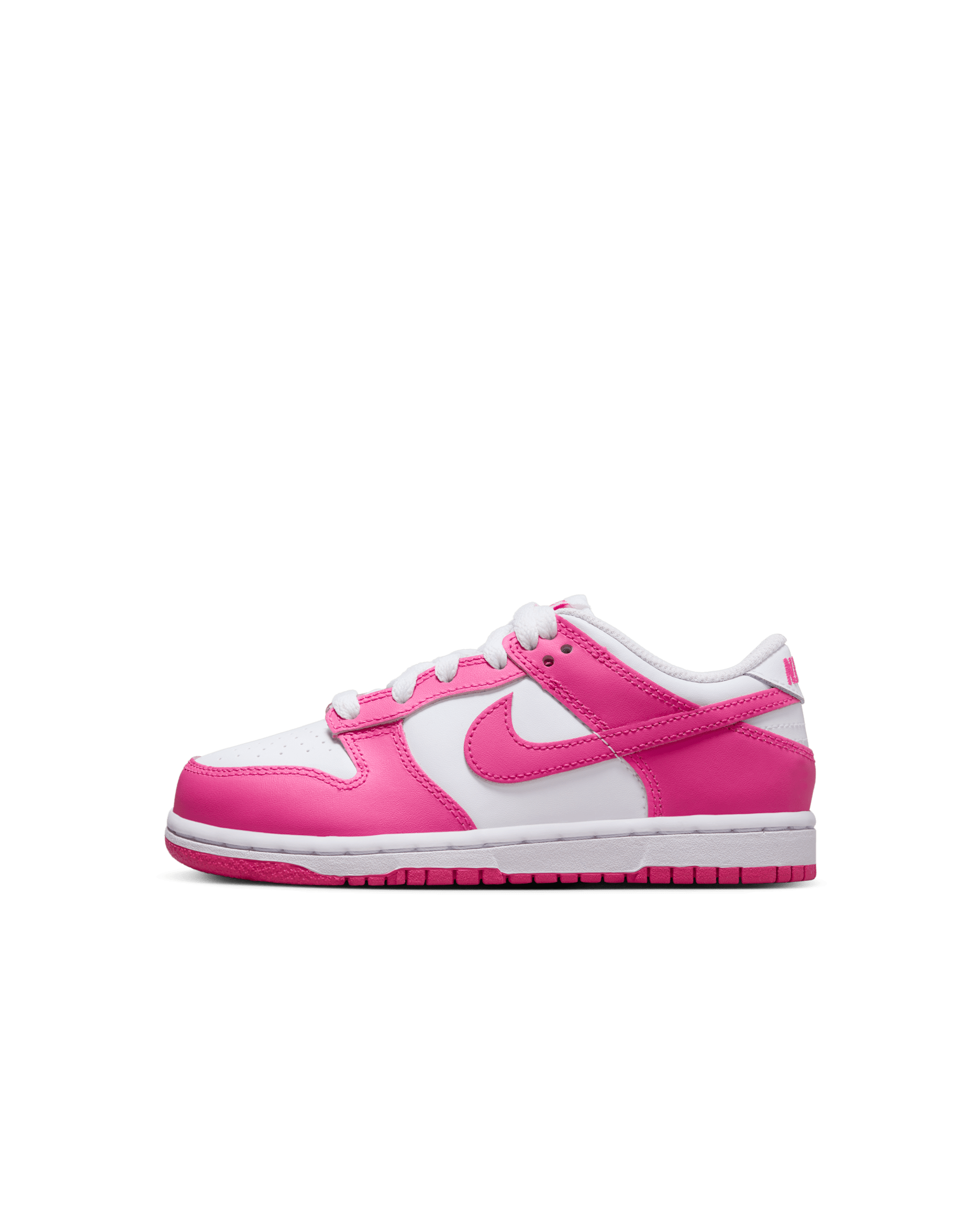 Nike Dunk Low Little Kids' Shoes - Laser Fuchsia/White/Laser Fuchsia