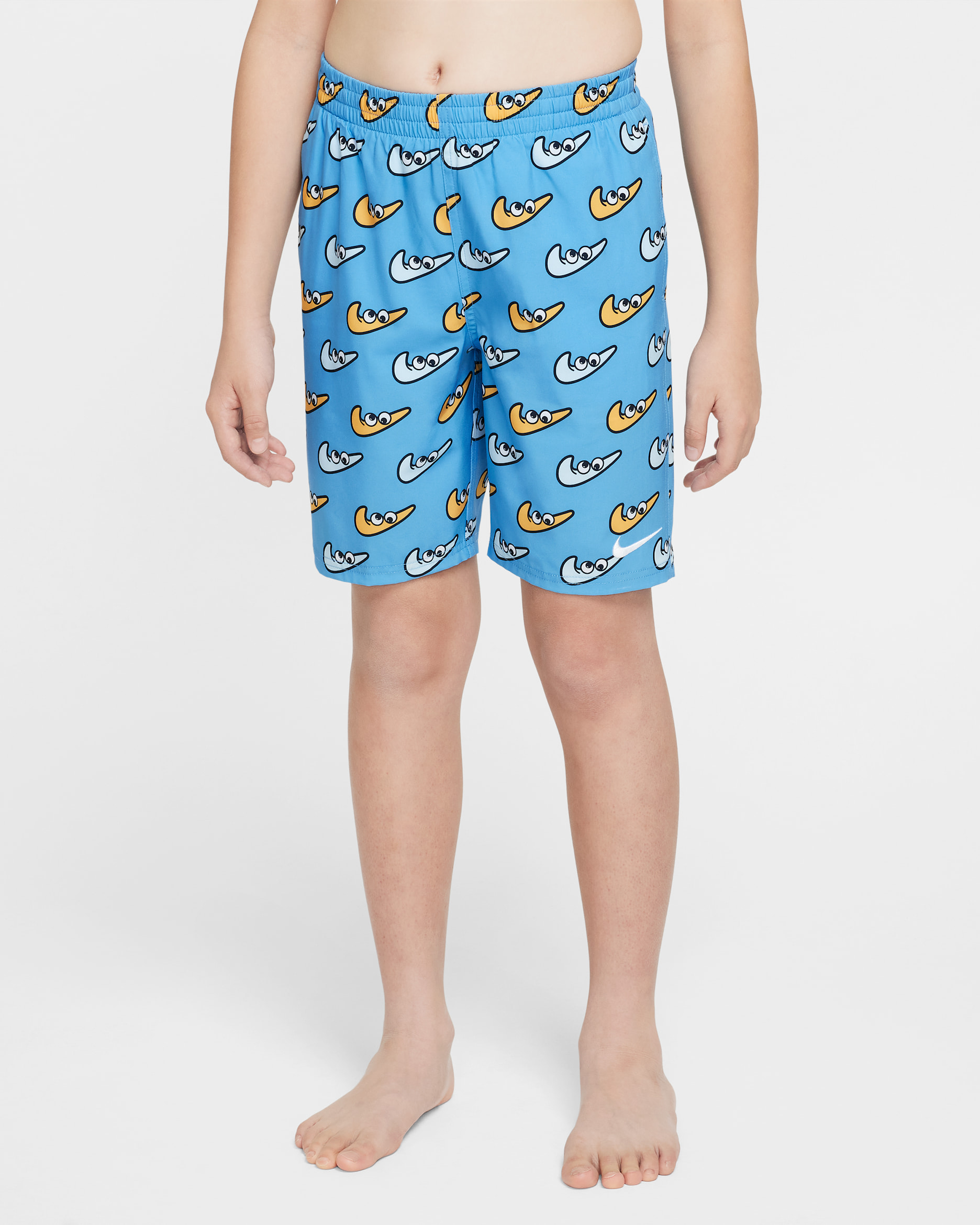 Shorts de vóleibol de 18 cm con forro de ropa interior para niño talla grande Nike Swim Breaker - Azul universitario/Oro universitario/Azul glacial/Blanco