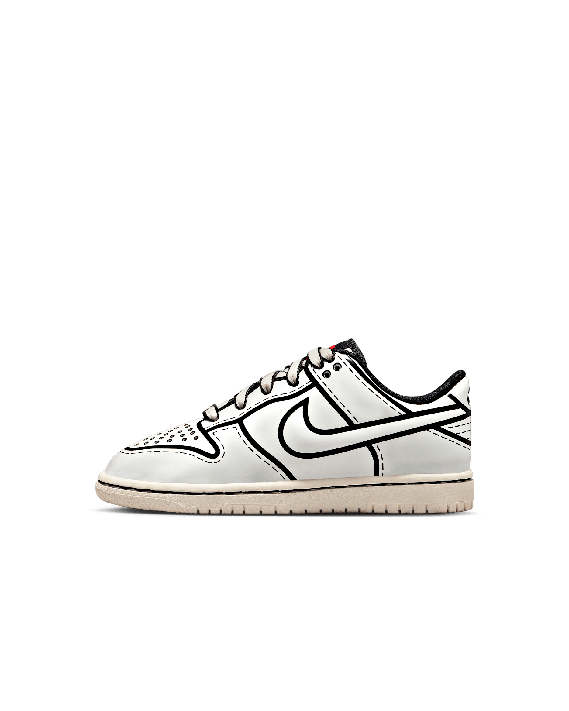 Nike Dunk Low x LEGO® Collection Younger Kids' Shoes - Sail/Black/Rush Red/Sail