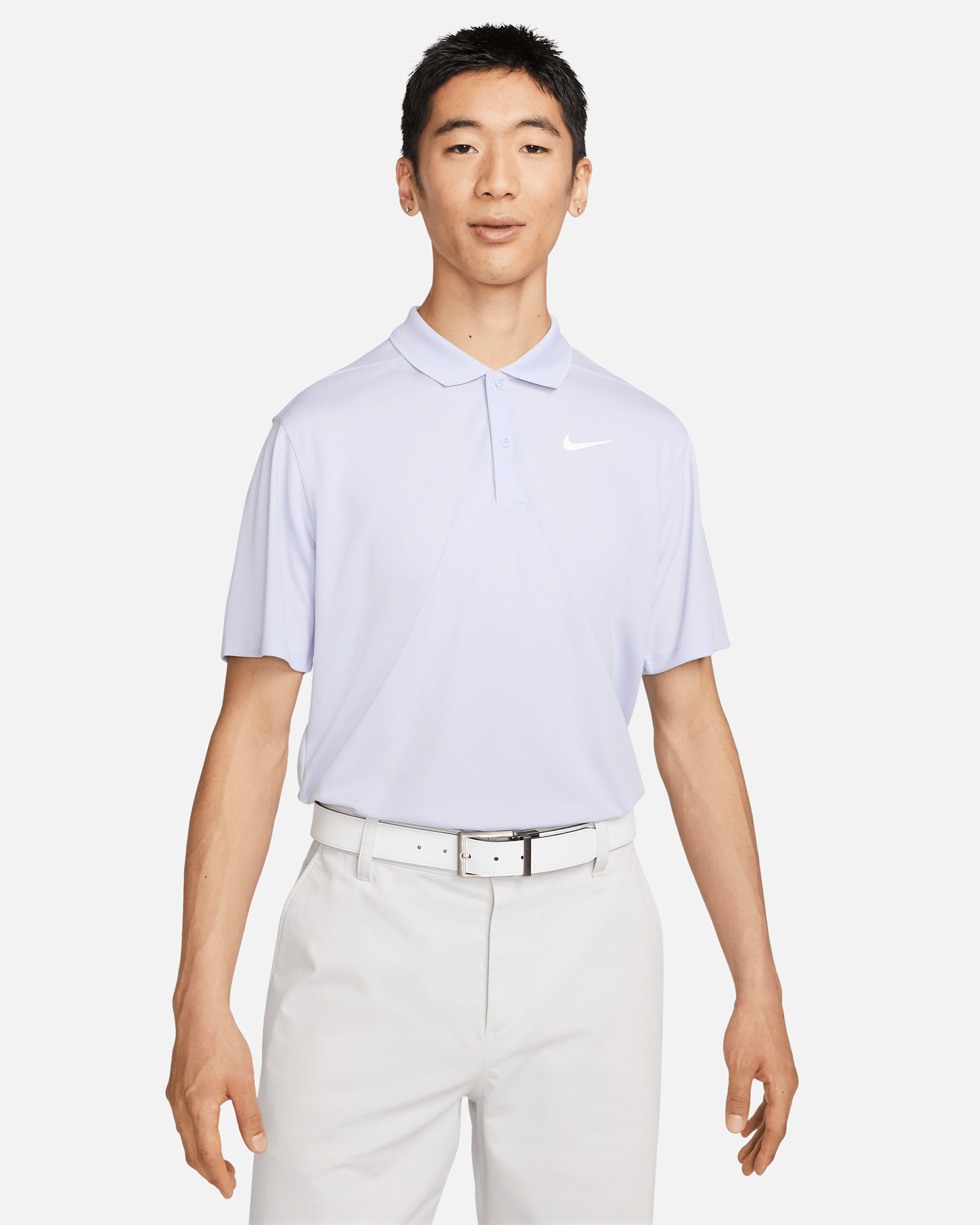 เสื้อโปโลกอล์ฟผู้ชาย Nike Dri-FIT Victory - Oxygen Purple/ขาว