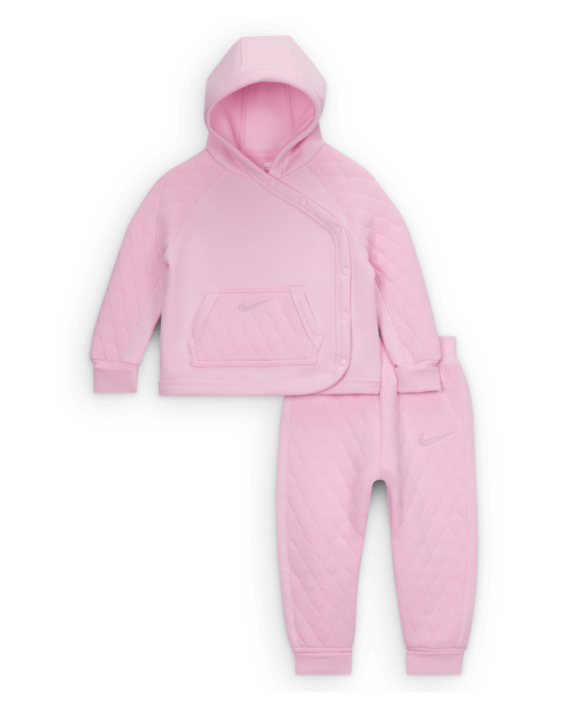Nike Ready, Set! Baby (12-24M) 2-Piece Hooded Jogger Set - Pink Foam