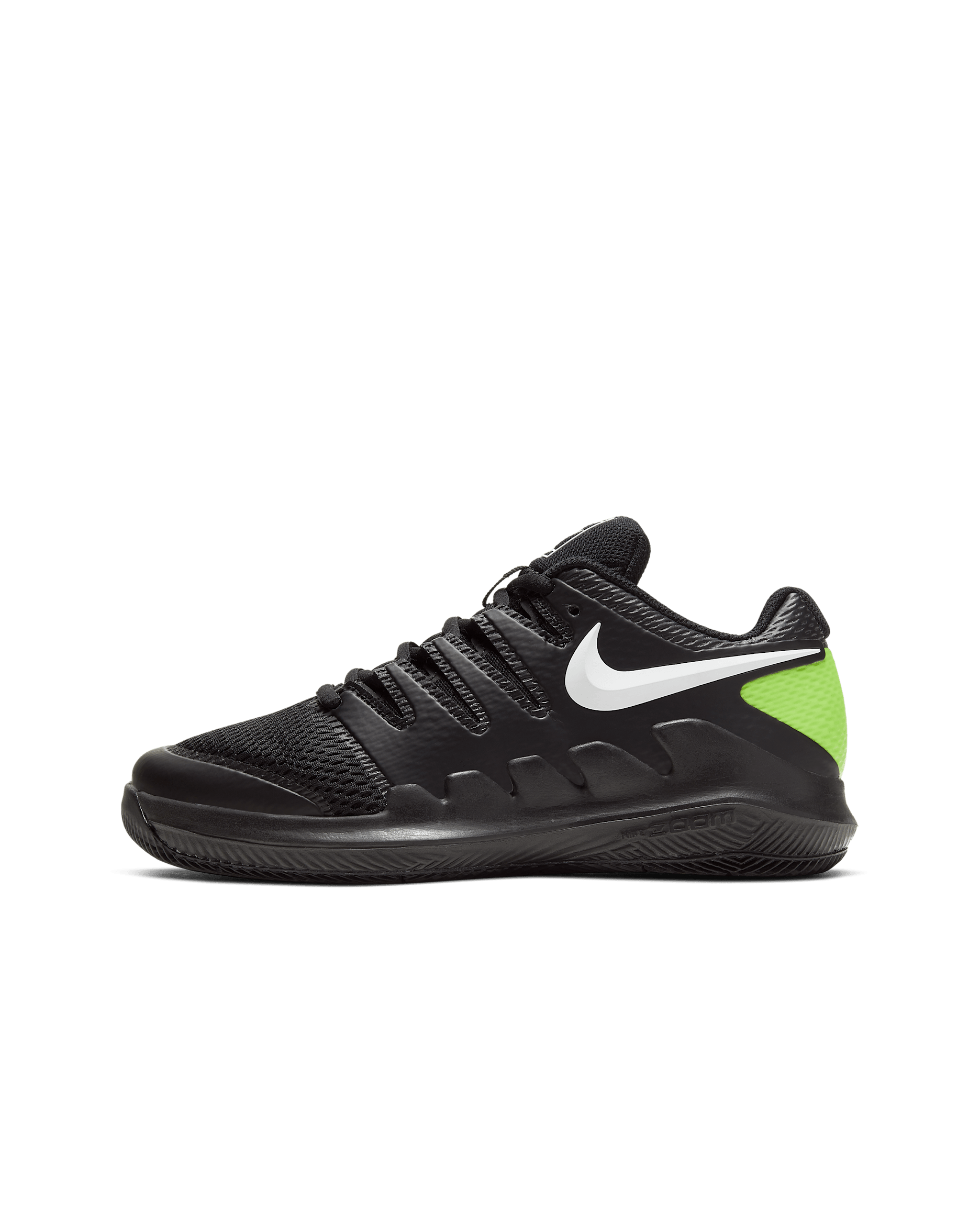 NikeCourt Jr. Vapor X Younger/Older Kids' Tennis Shoe - Black/Volt/White