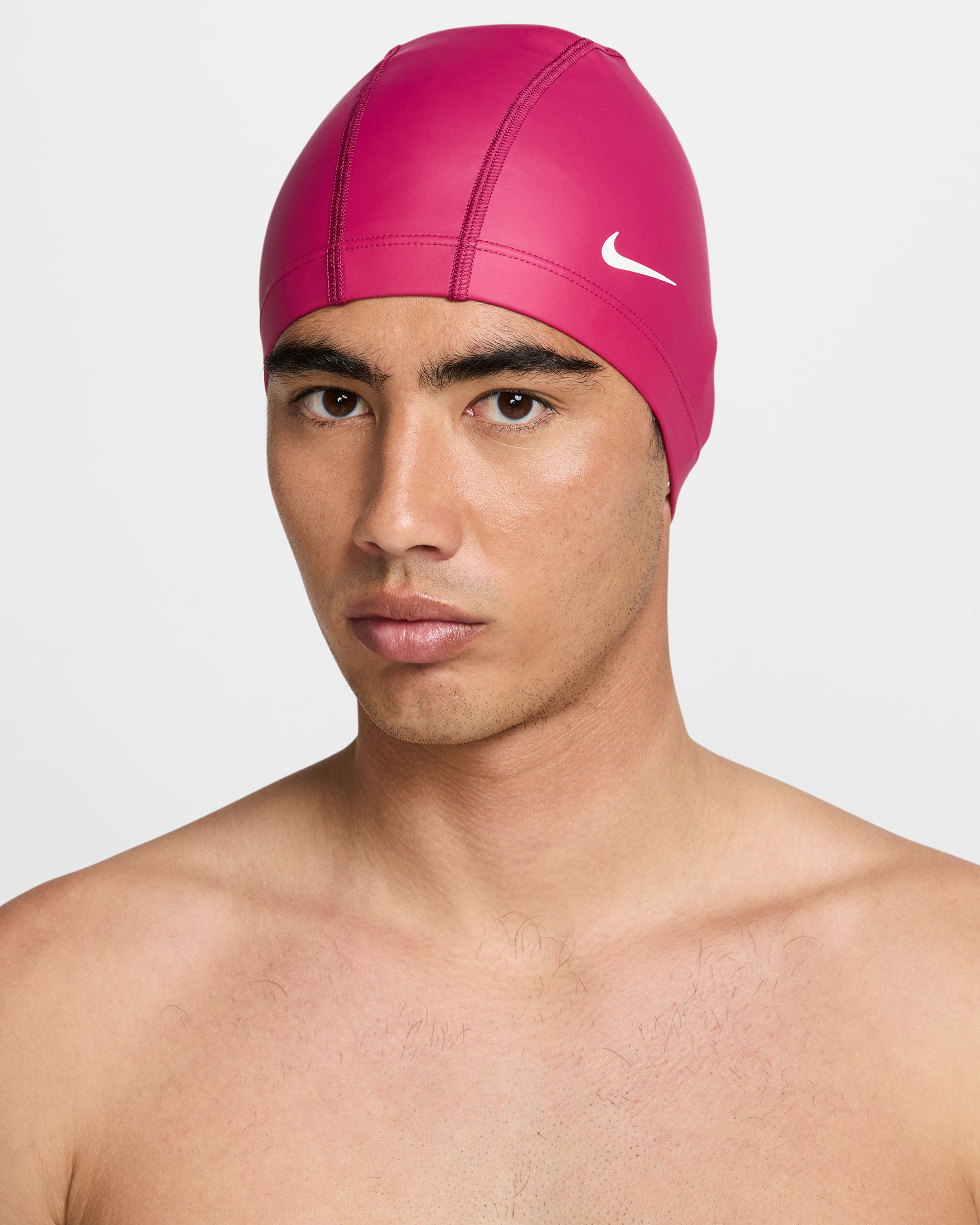 Gorro de natación con revestimiento sintético Nike Swim - Rosa/Blanco