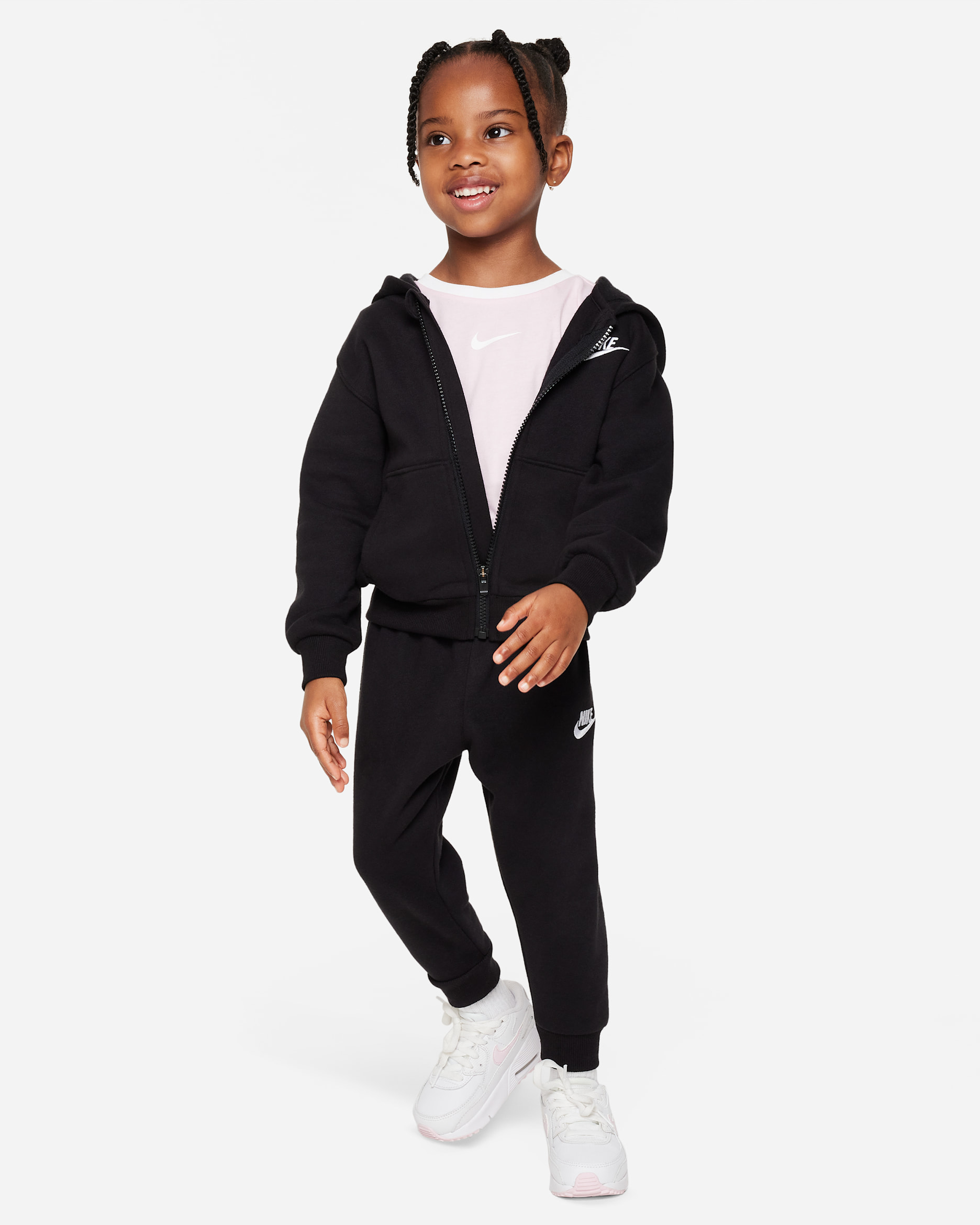Nike Full-Zip Club Set Toddler 2-Piece Hoodie Set - Black