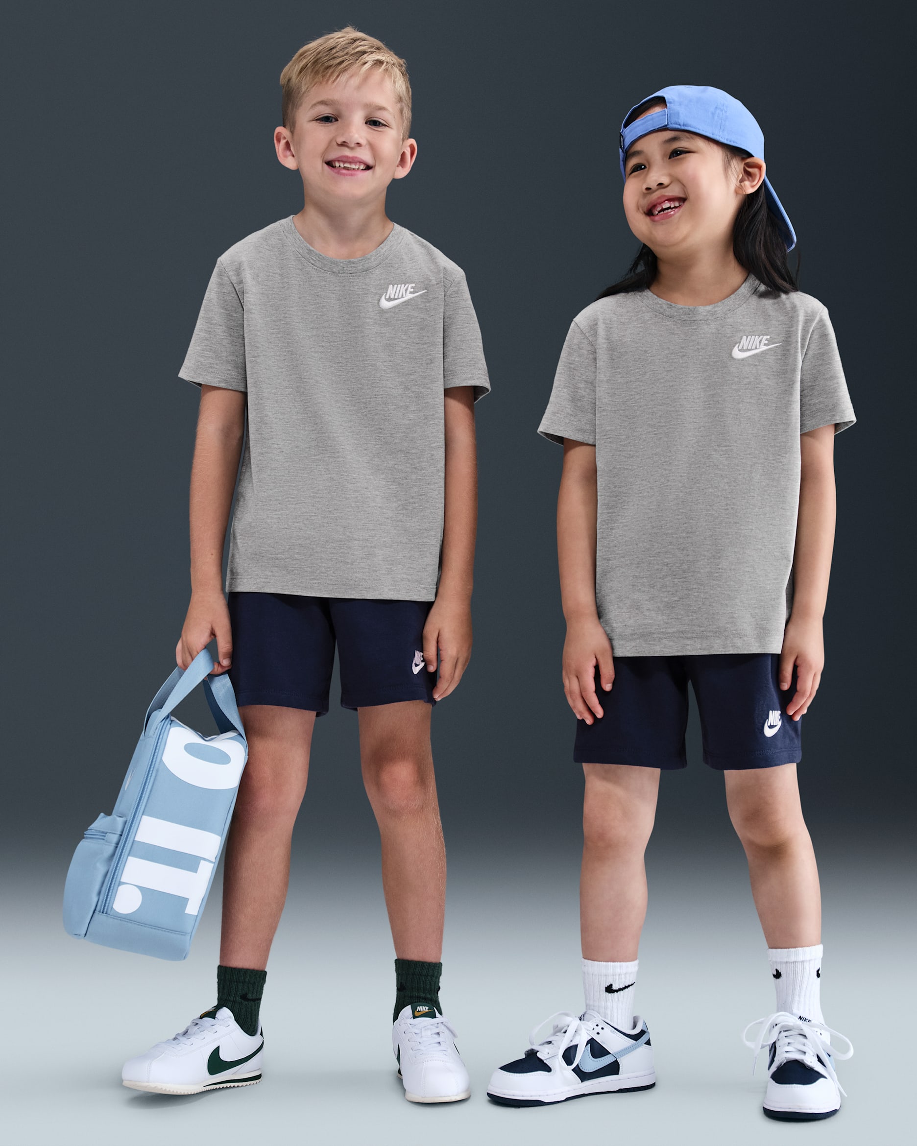 Nike Little Kids' 2-Piece Knit Shorts Set - Midnight Navy