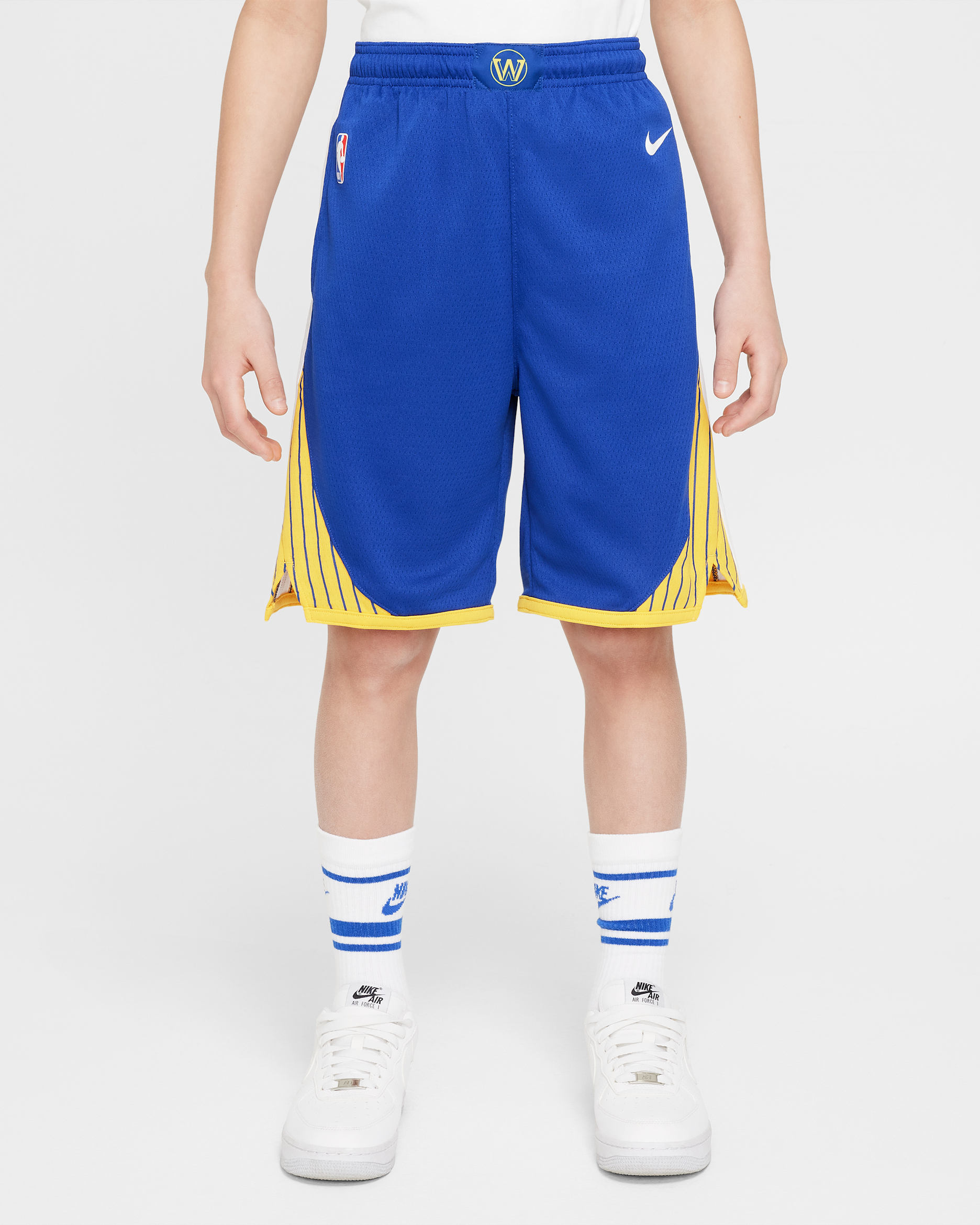 Golden State Warriors 2023/24 Icon Edition Swingman Nike NBA-jongensshorts - Rush Blue