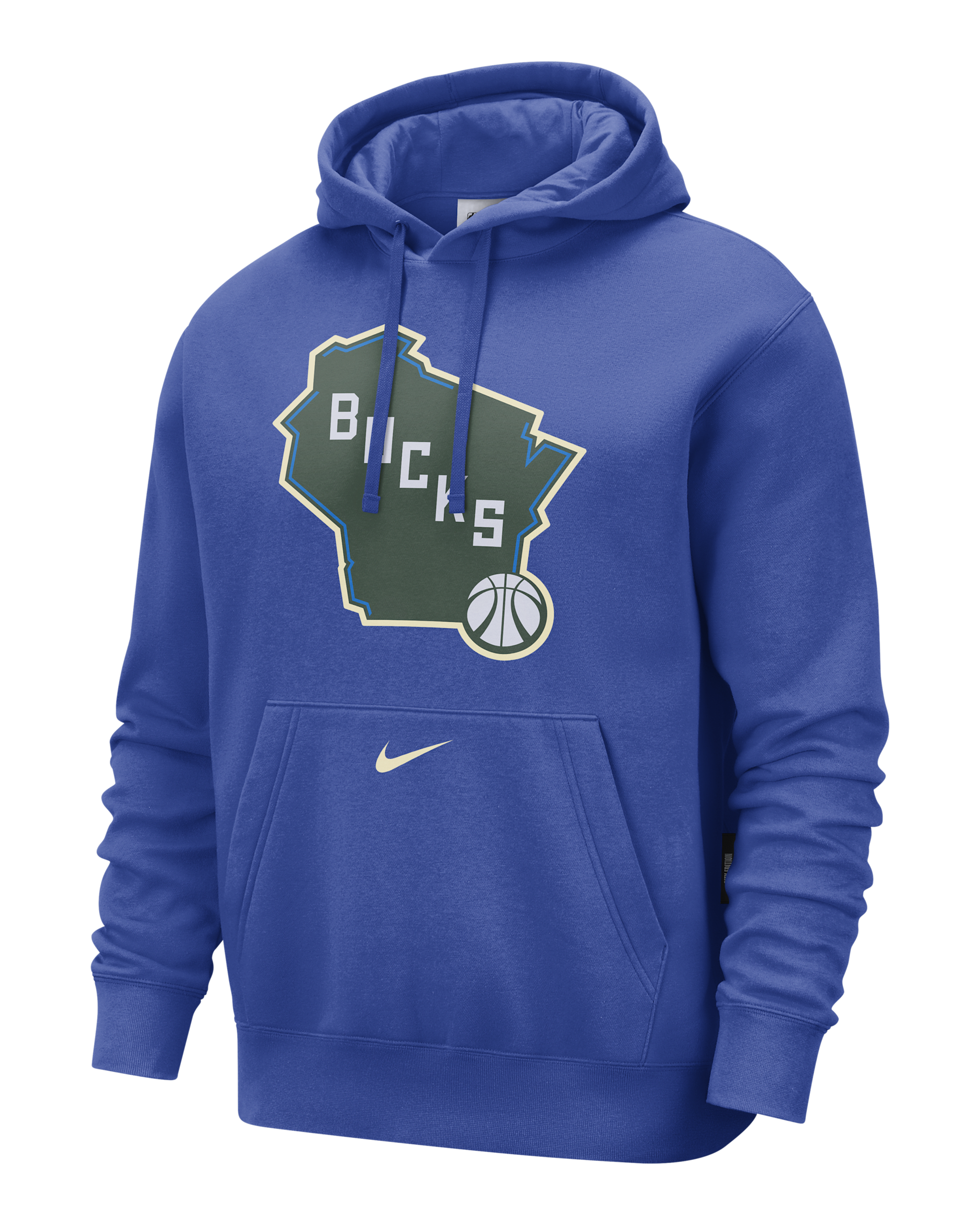 Milwaukee Bucks Club City Edition Men's Nike NBA Fleece Pullover Hoodie - Game Royal/Flat Opal