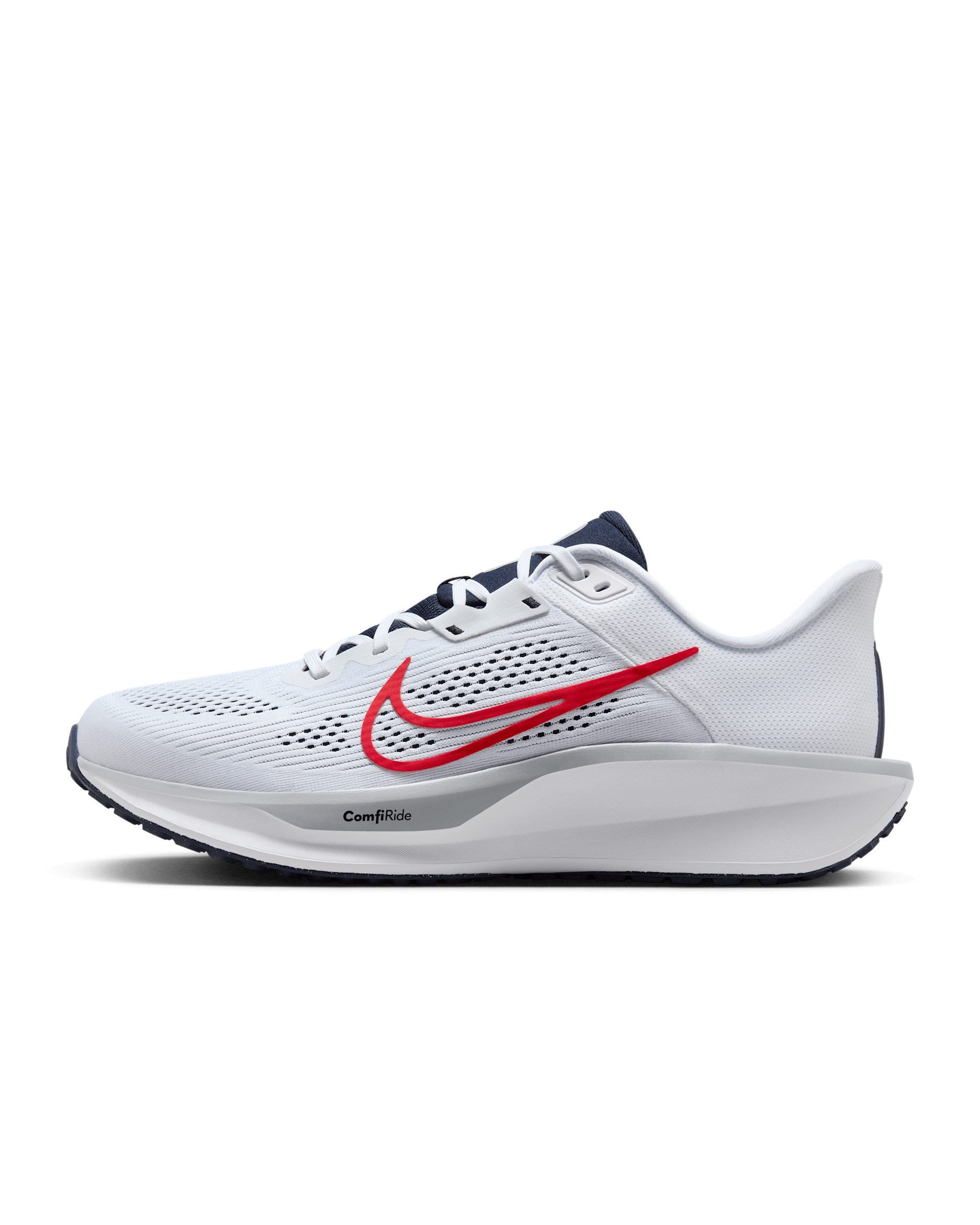 Nike Quest 6 Men's Road Running Shoes - White/Obsidian/Wolf Grey/University Red