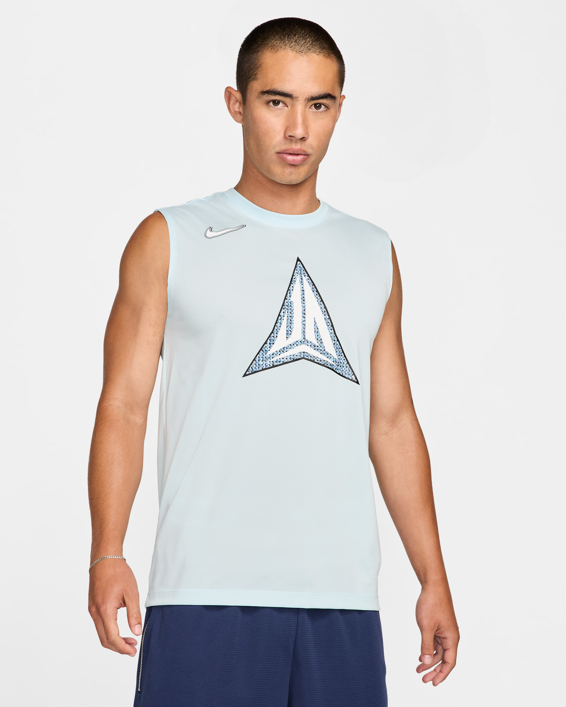 JA Men's Dri-FIT Sleeveless Basketball T-Shirt - Glacier Blue