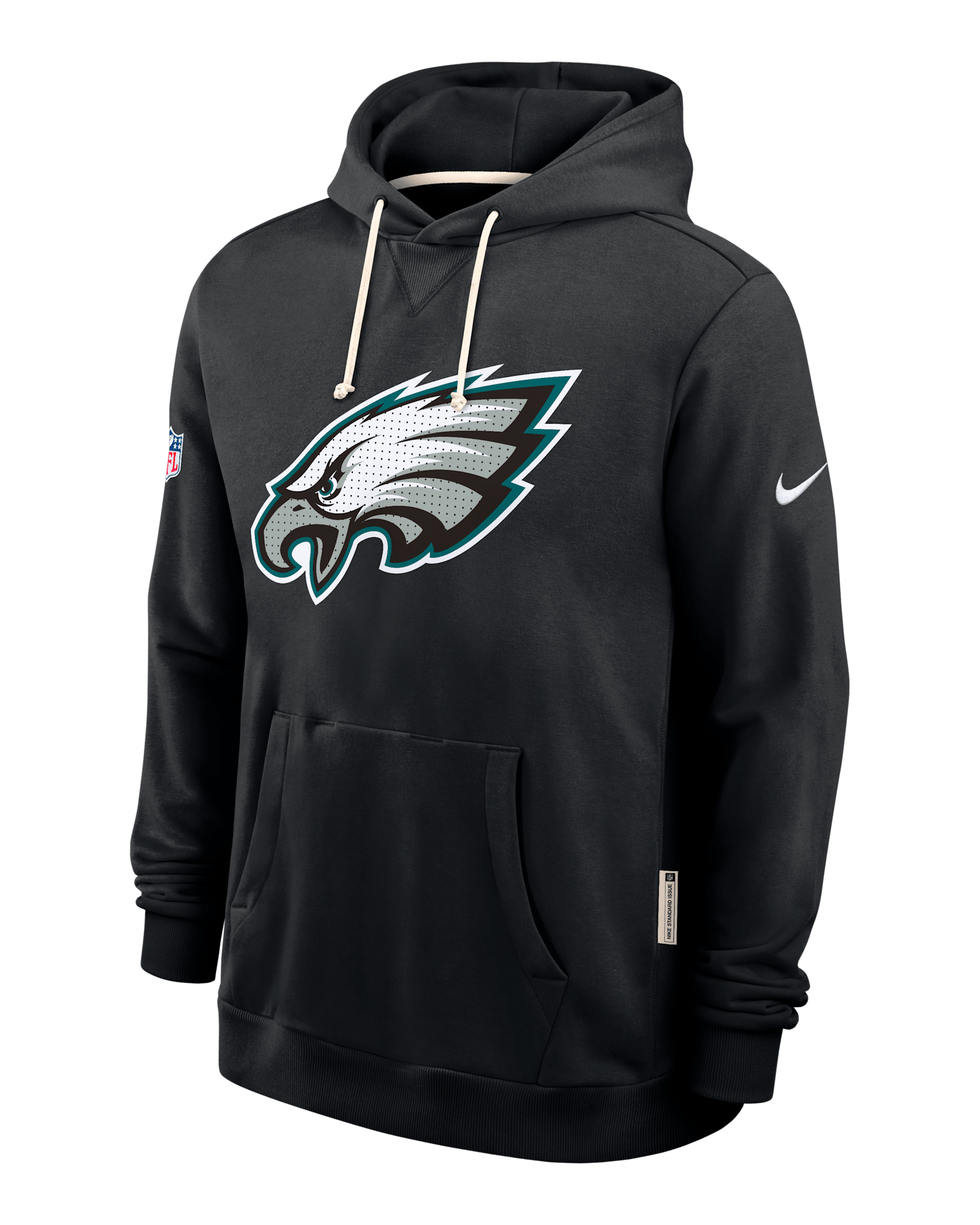 Sudadera con gorro sin cierre Nike Dri-FIT de la NFL para hombre Philadelphia Eagles Initial Home Sideline - Negro