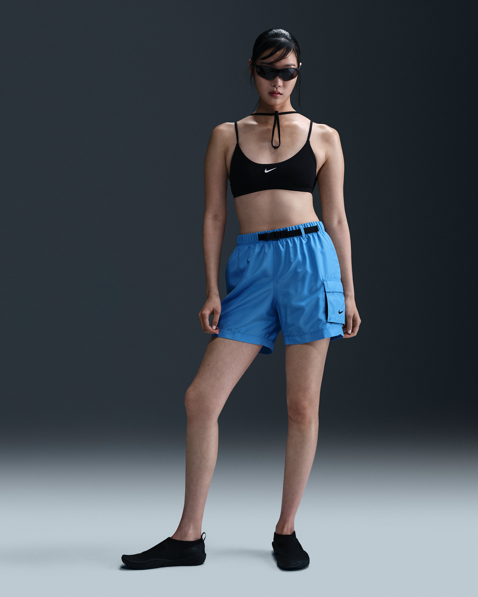 Nike Swim Voyage Women's Cover-Up Shorts - University Blue