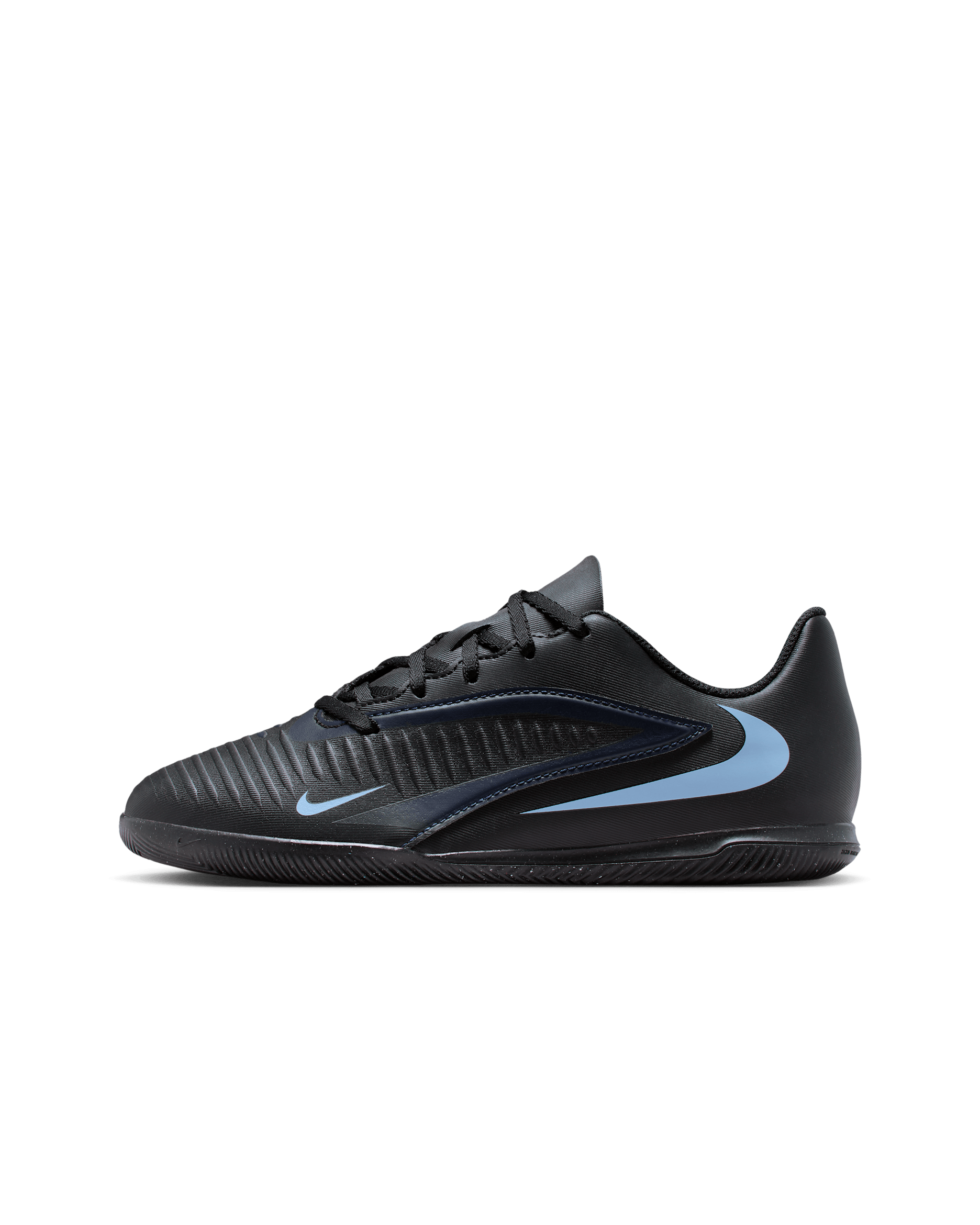 Nike Jr. Phantom 6 Low Club Fußballschuh für Hallen- und Hartplätze (ältere Kinder) - Schwarz/Schwarz