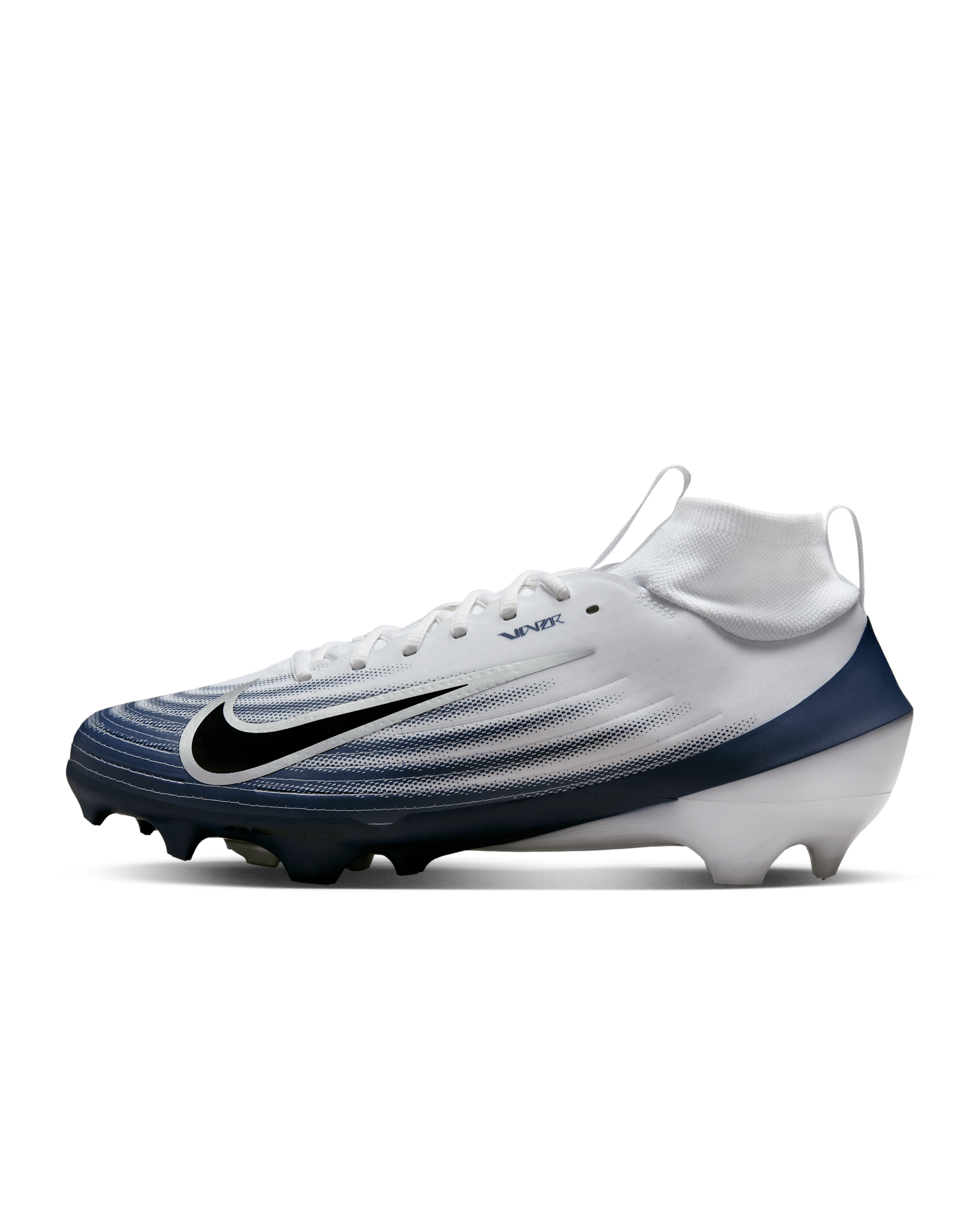 Nike Vapor Pro 1 Football Cleats - White/Midnight Navy/Metallic Silver/Black