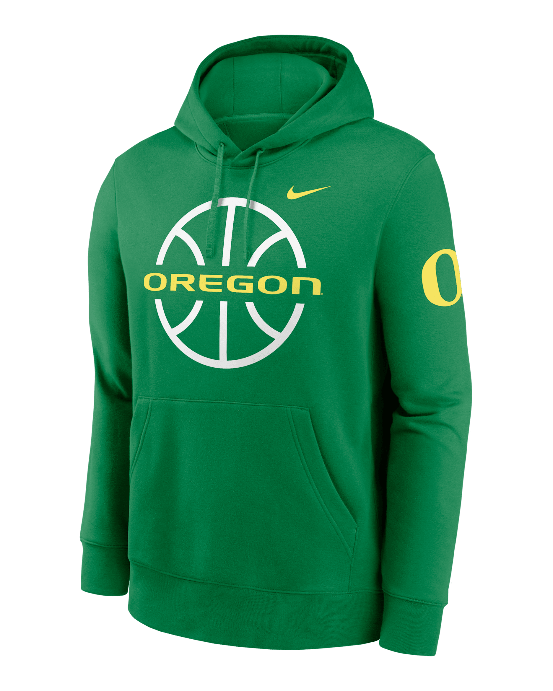 Sudadera con gorro sin cierre universitaria Nike para hombre Oregon Ducks Club Basketball Icon - Verde manzana
